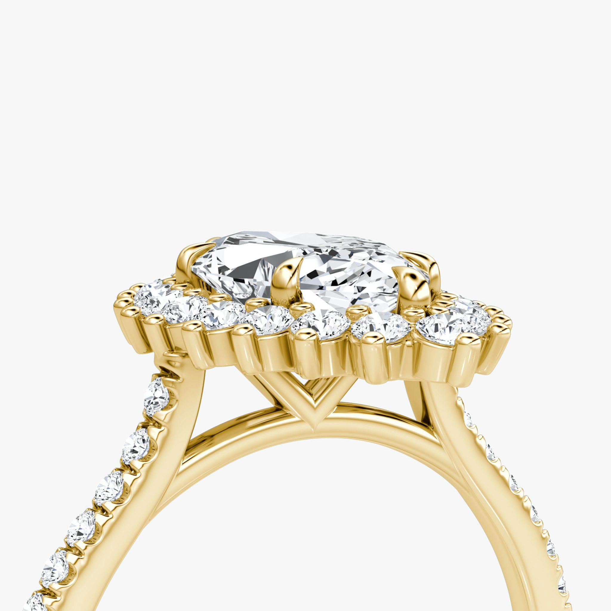 The Floral Cathedral | Marquise | 18k | Yellow Gold | bandAccent: Pavé | diamondOrientation: vertical | caratWeight: other