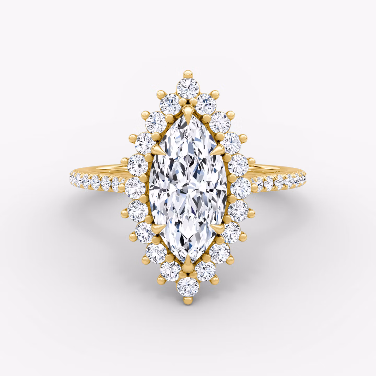 The Floral Cathedral  Marquise | Yellow Gold