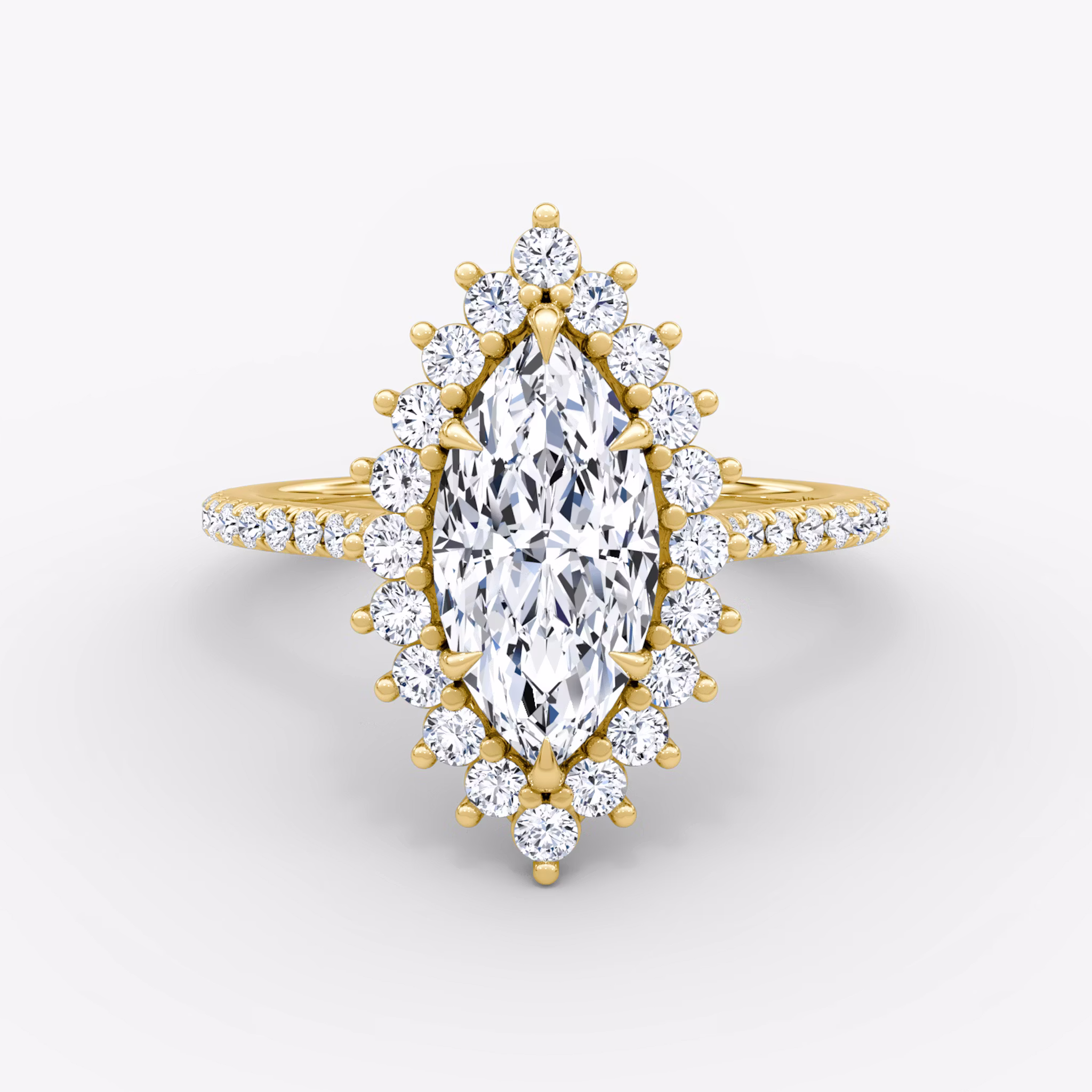 The Floral Cathedral Marquise | Yellow Gold