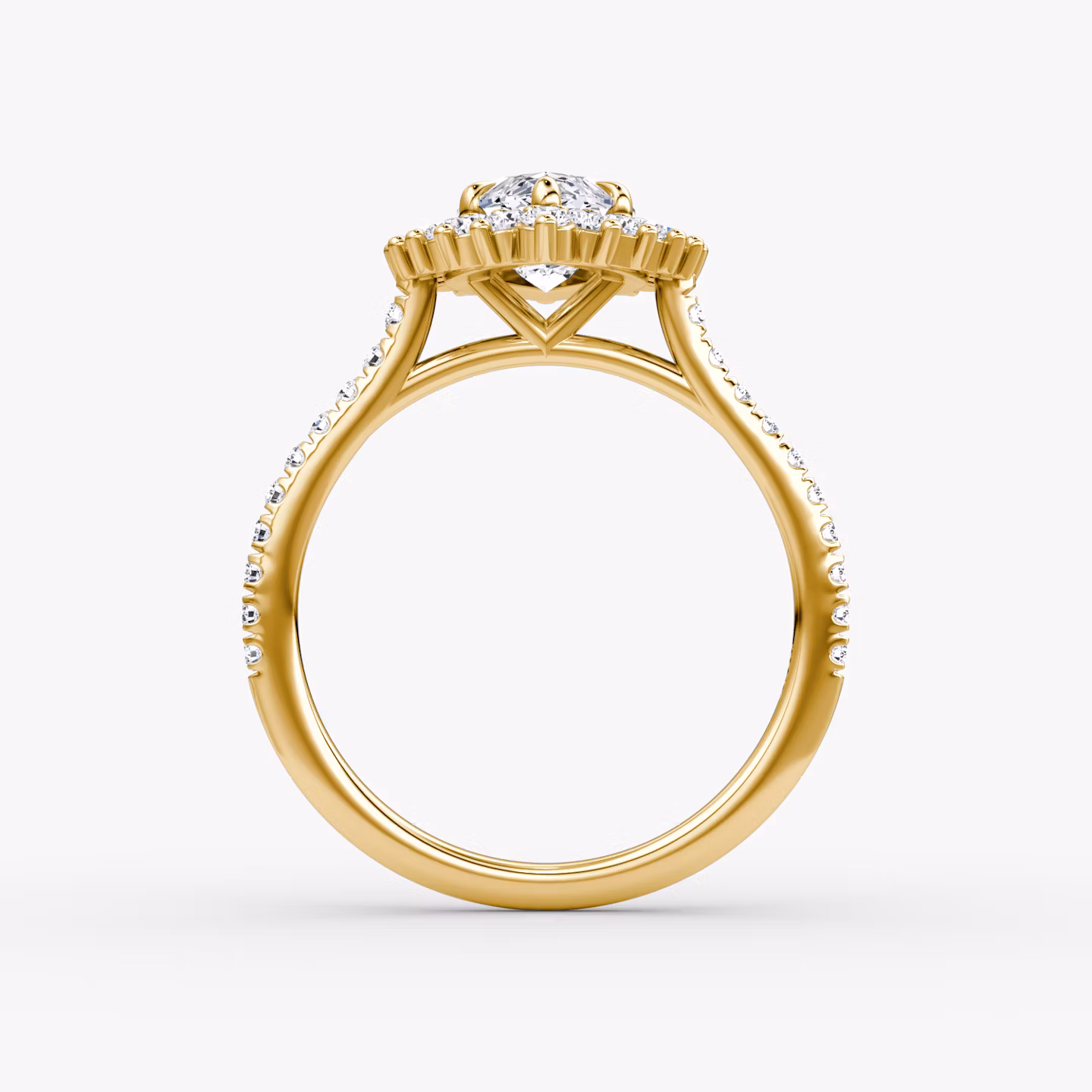 The Floral Cathedral  | Marquise | 18k | Yellow Gold | bandAccent: Pavé | diamondOrientation: vertical | caratWeight: other