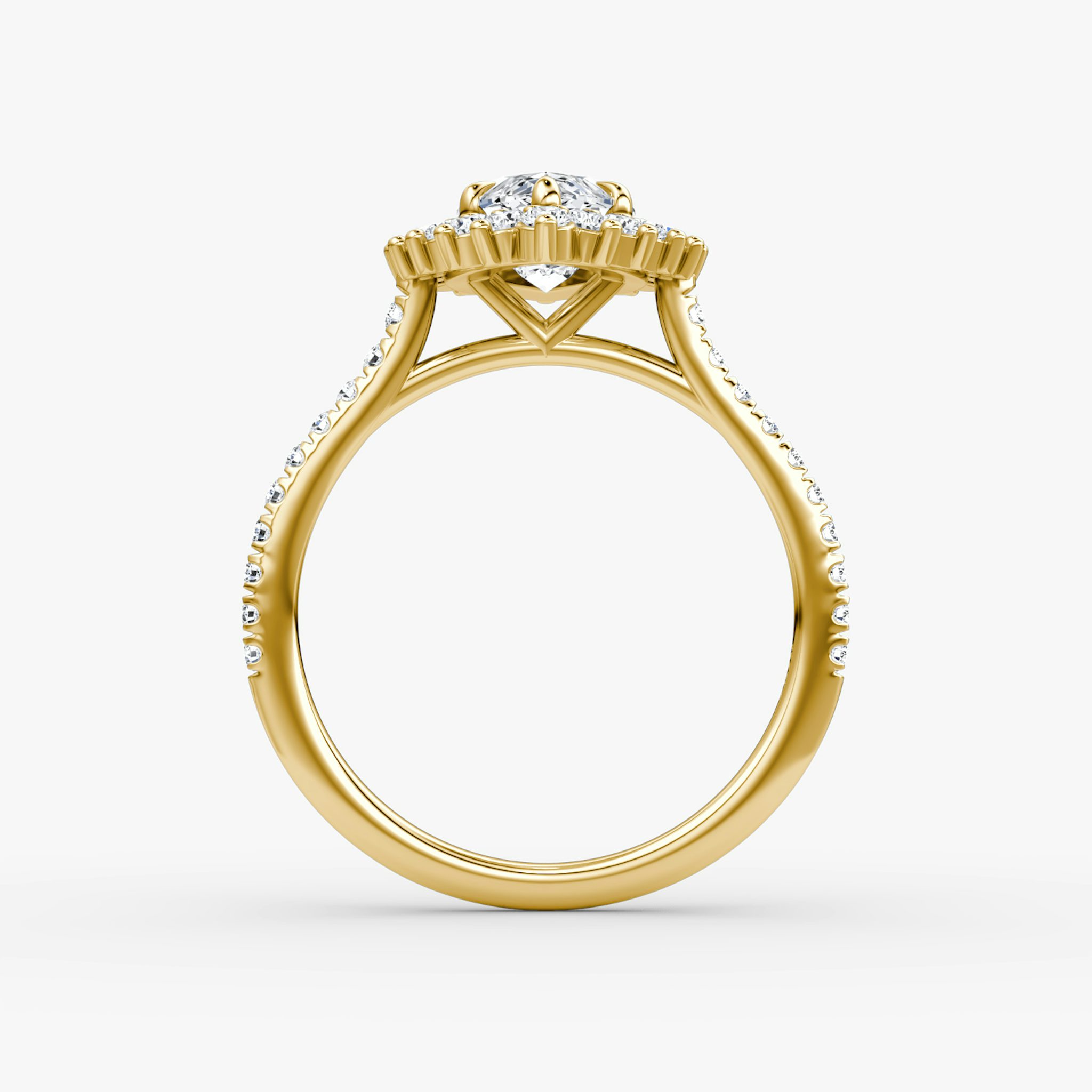 The Floral Cathedral | Marquise | 18k | Yellow Gold | bandAccent: Pavé | diamondOrientation: vertical | caratWeight: other
