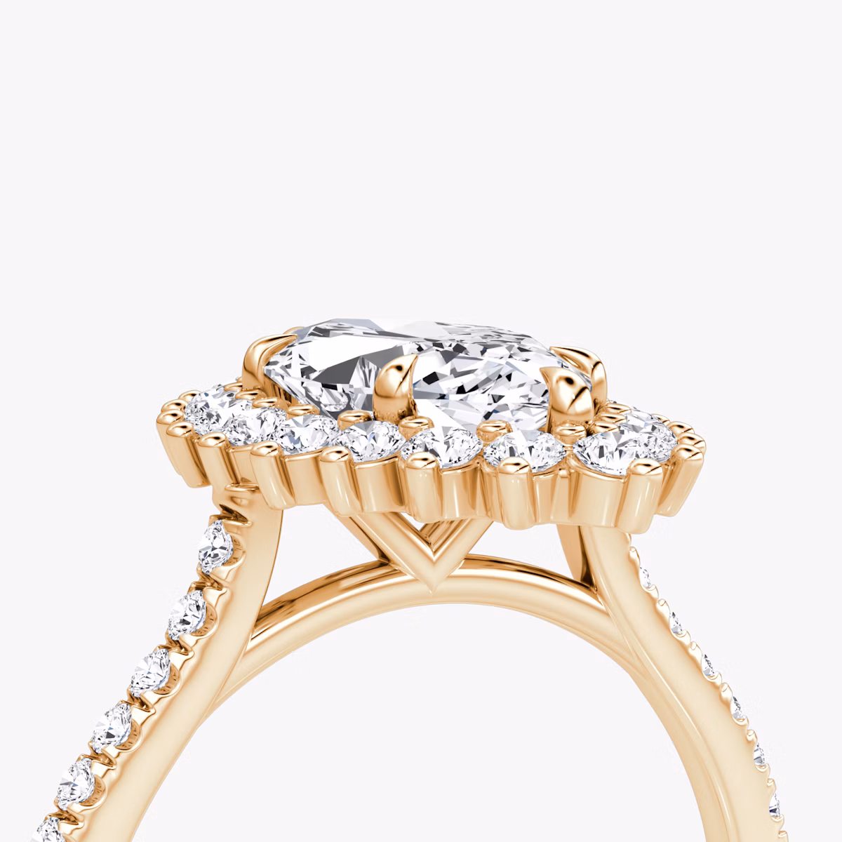 The Floral Cathedral | Marquise | 14k | Rose Gold | bandAccent: Pavé | diamondOrientation: vertical | caratWeight: other