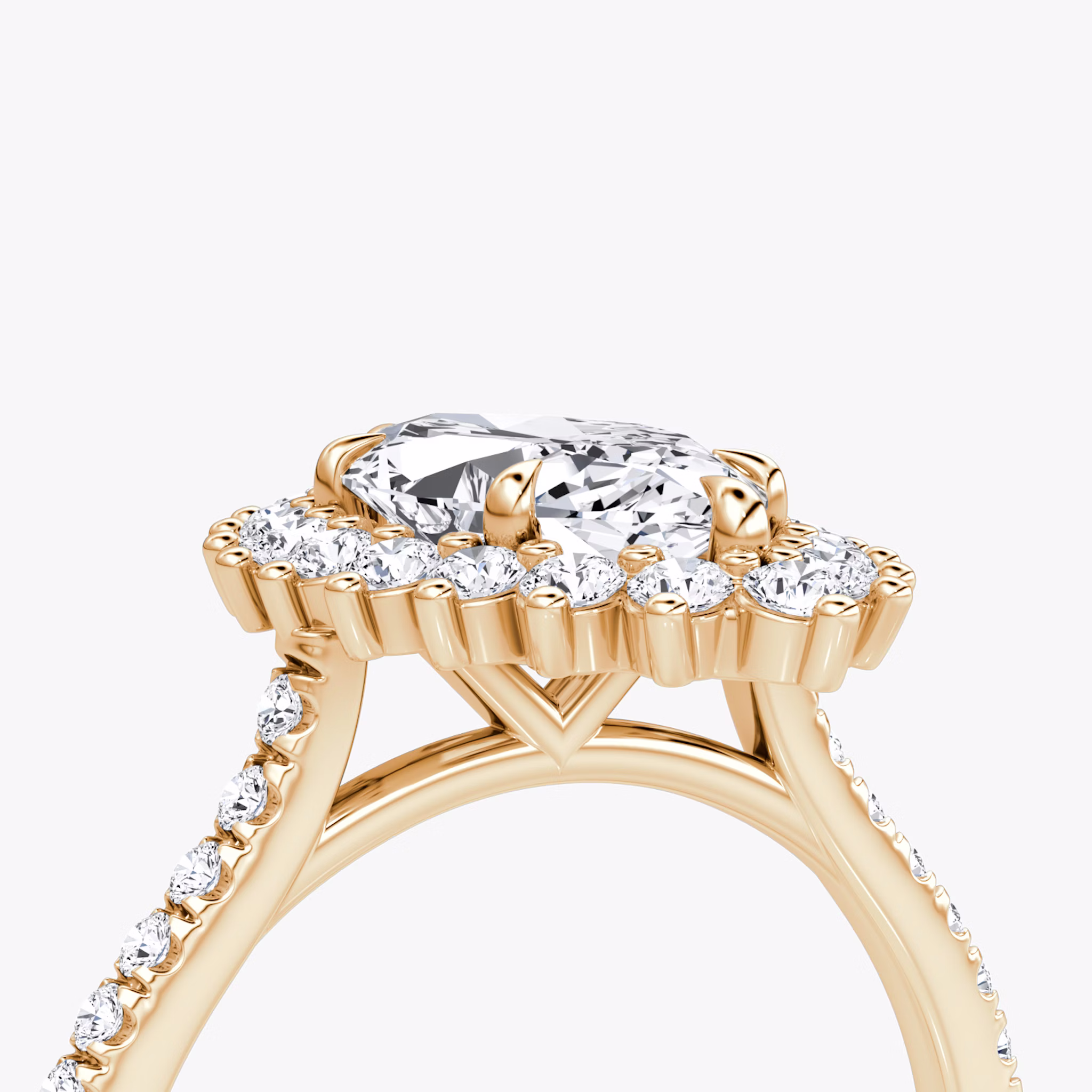 The Floral Cathedral | Marquise | 14k | Rose Gold | bandAccent: Pavé | diamondOrientation: vertical | caratWeight: other