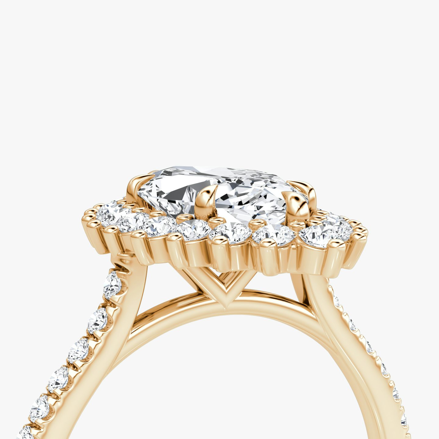 The Floral Cathedral  | Marquise | 14k | Rose Gold | bandAccent: Pavé | diamondOrientation: vertical | caratWeight: other