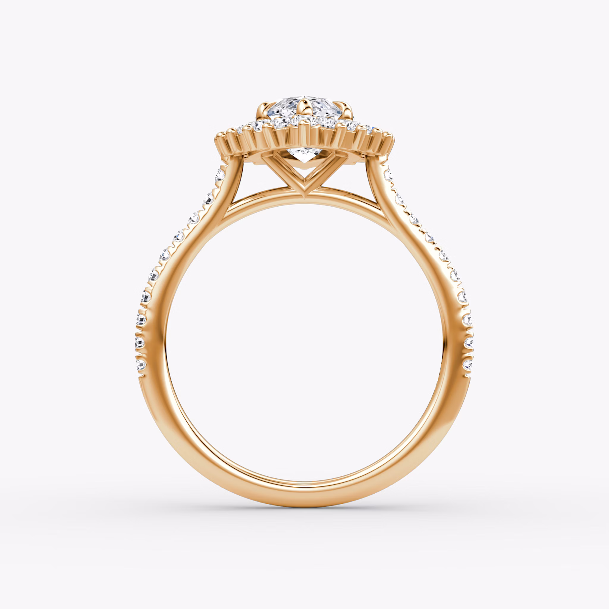 The Floral Cathedral | Marquise | 14k | Rose Gold | bandAccent: Pavé | diamondOrientation: vertical | caratWeight: other