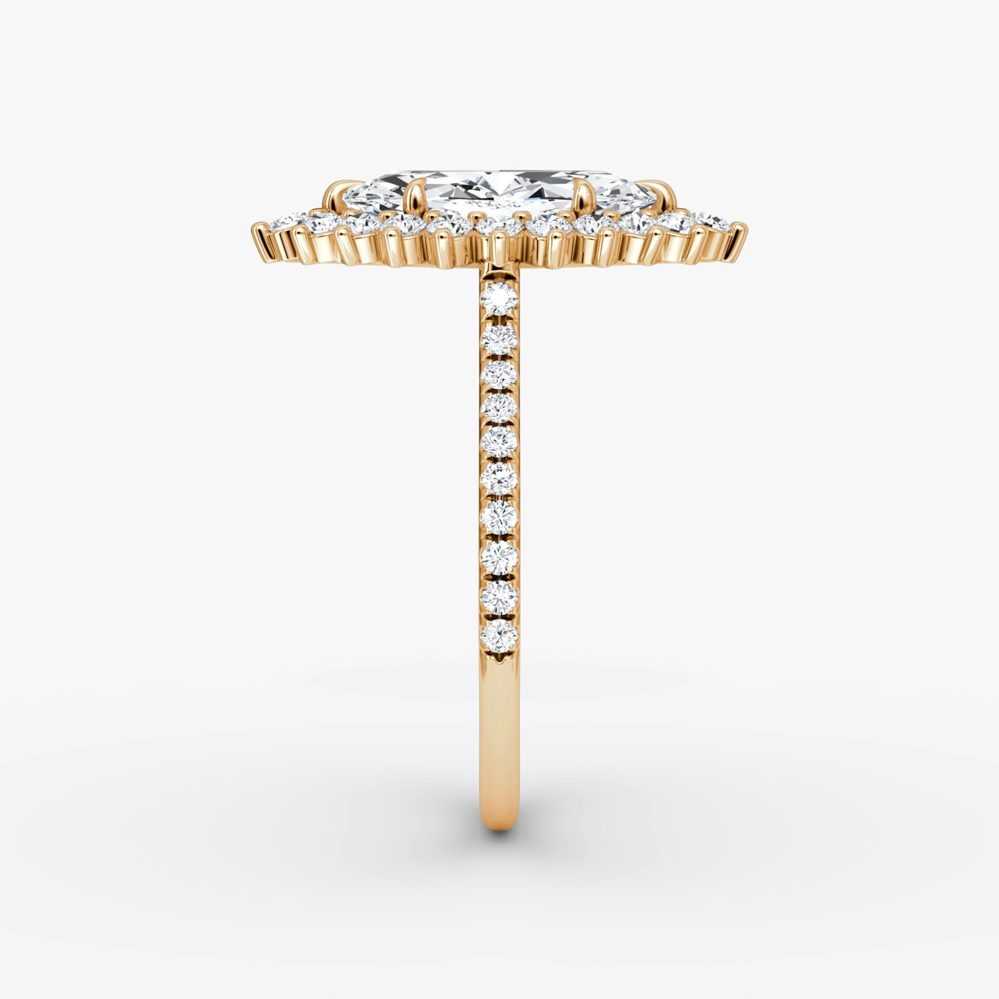 The Floral Cathedral | Marquise | 14k | Rose Gold | bandAccent: Pavé | diamondOrientation: vertical | caratWeight: other