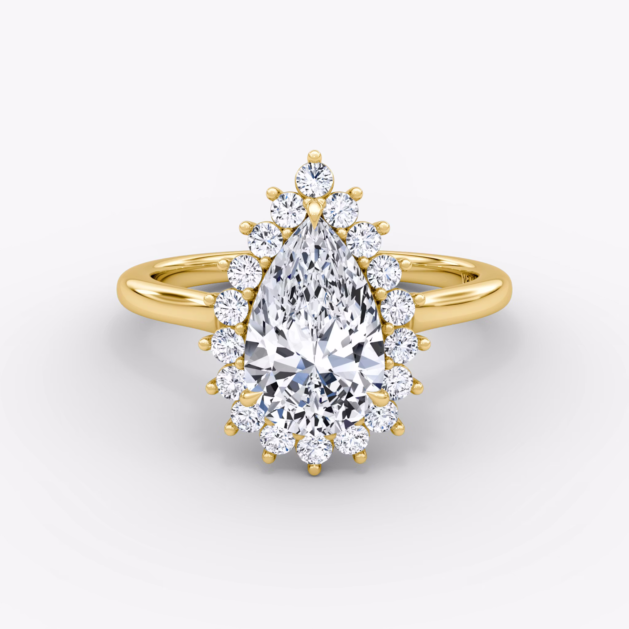 The Floral Cathedral Pear | Yellow Gold