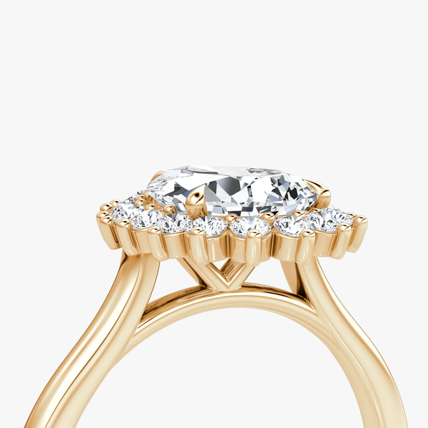 The Floral Cathedral  | Pear | 14k | Rose Gold | bandAccent: Plain | diamondOrientation: vertical | caratWeight: other