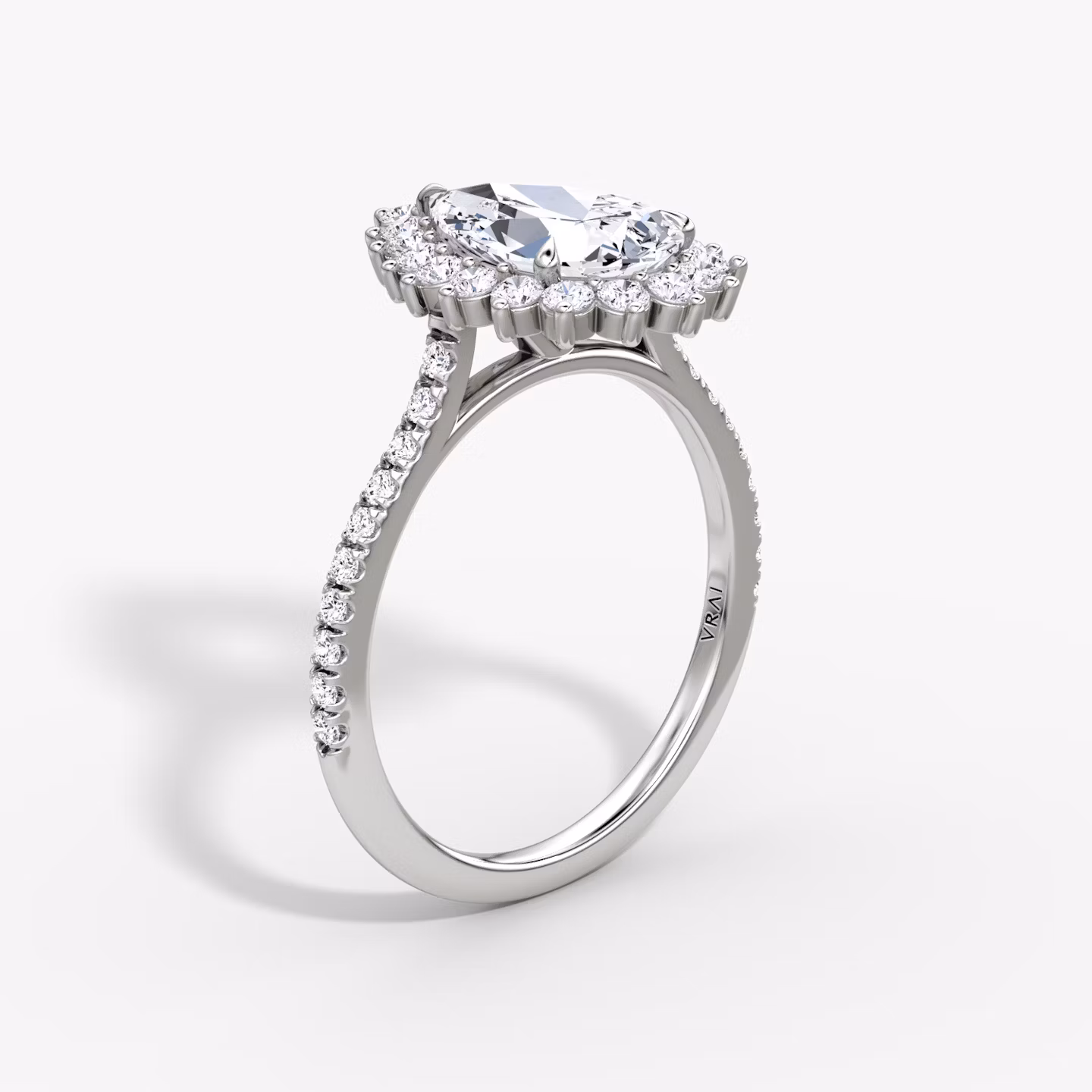 The Floral Cathedral  | Pear | Platinum | bandAccent: Pavé | diamondOrientation: vertical | caratWeight: other
