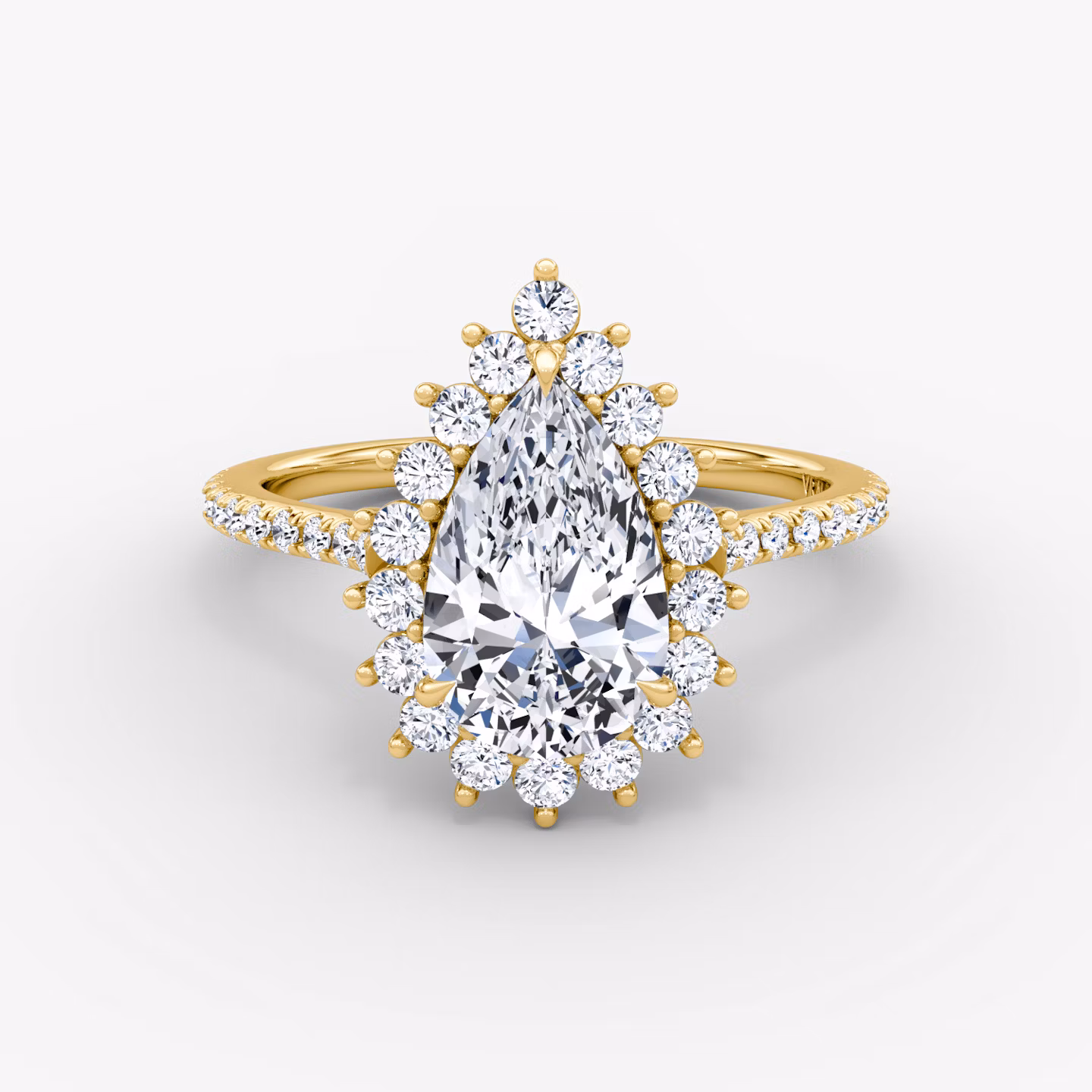 The Floral Cathedral  Pear | Yellow Gold