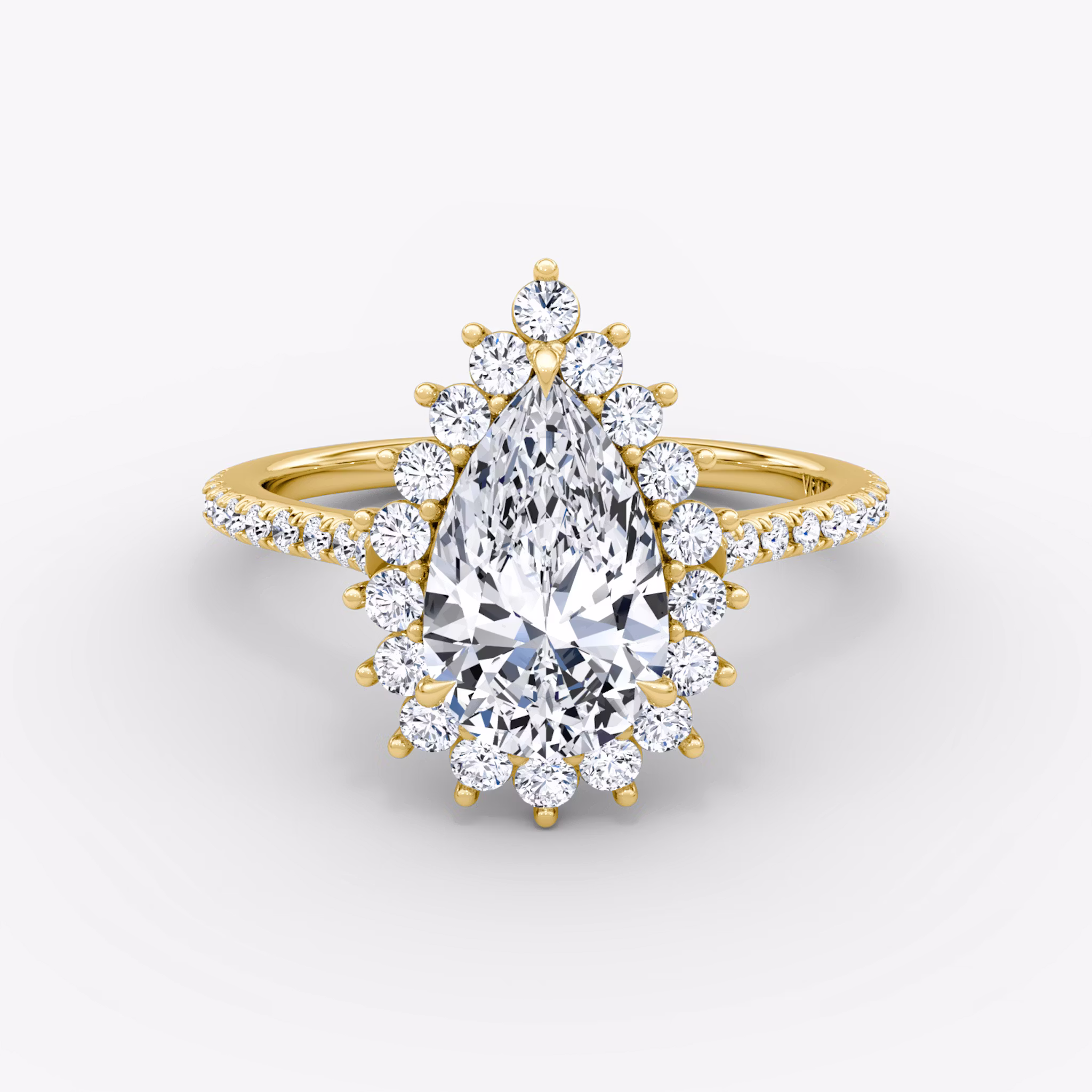 The Floral Cathedral Pear | Yellow Gold