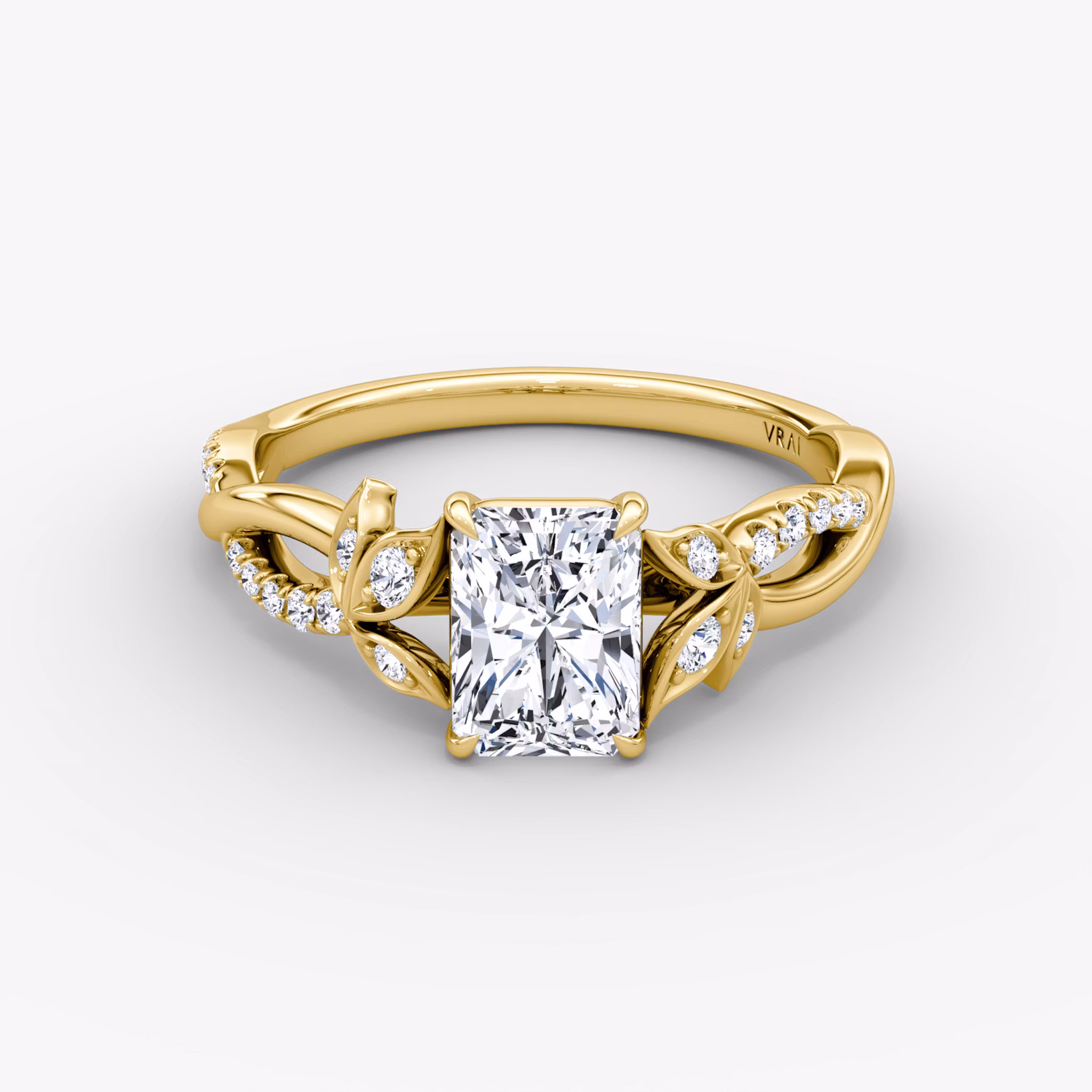 Twisted Floral Radiant | Yellow Gold