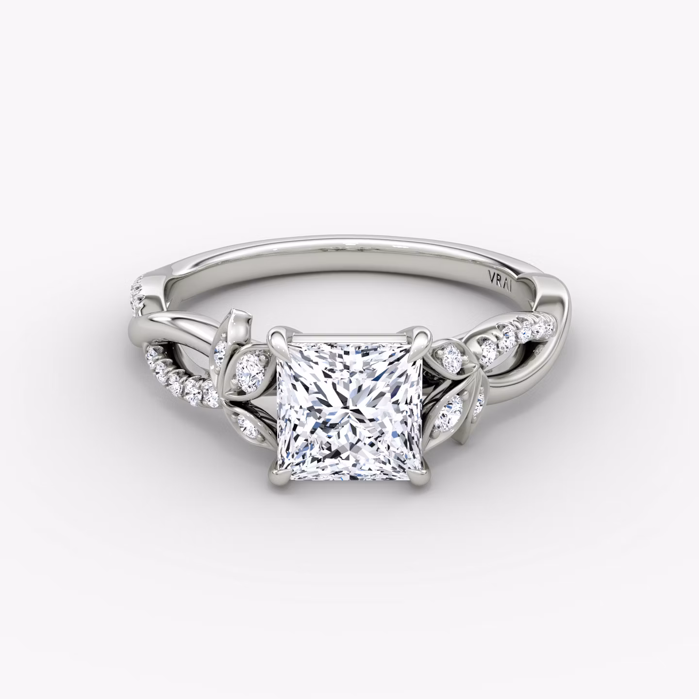 The Twisted Floral Princess | White Gold