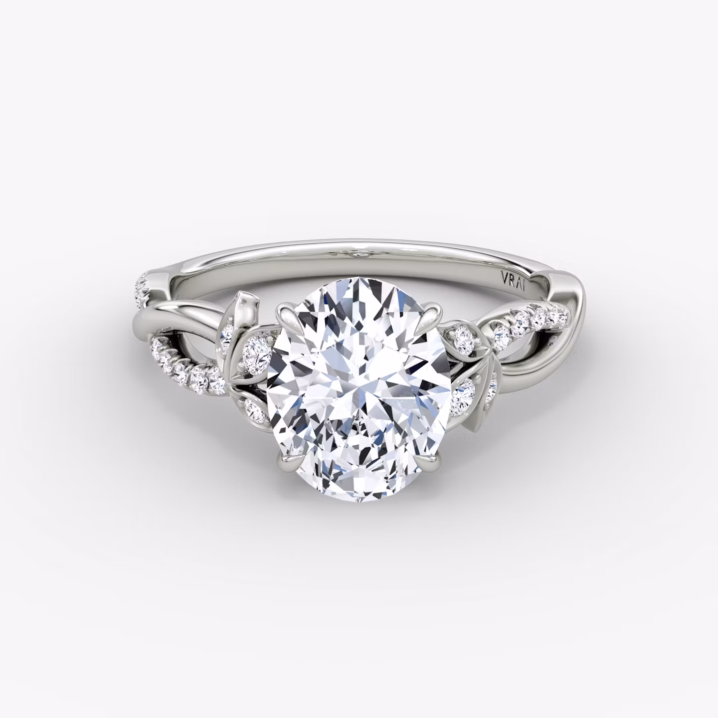 The Twisted Floral Oval | White Gold