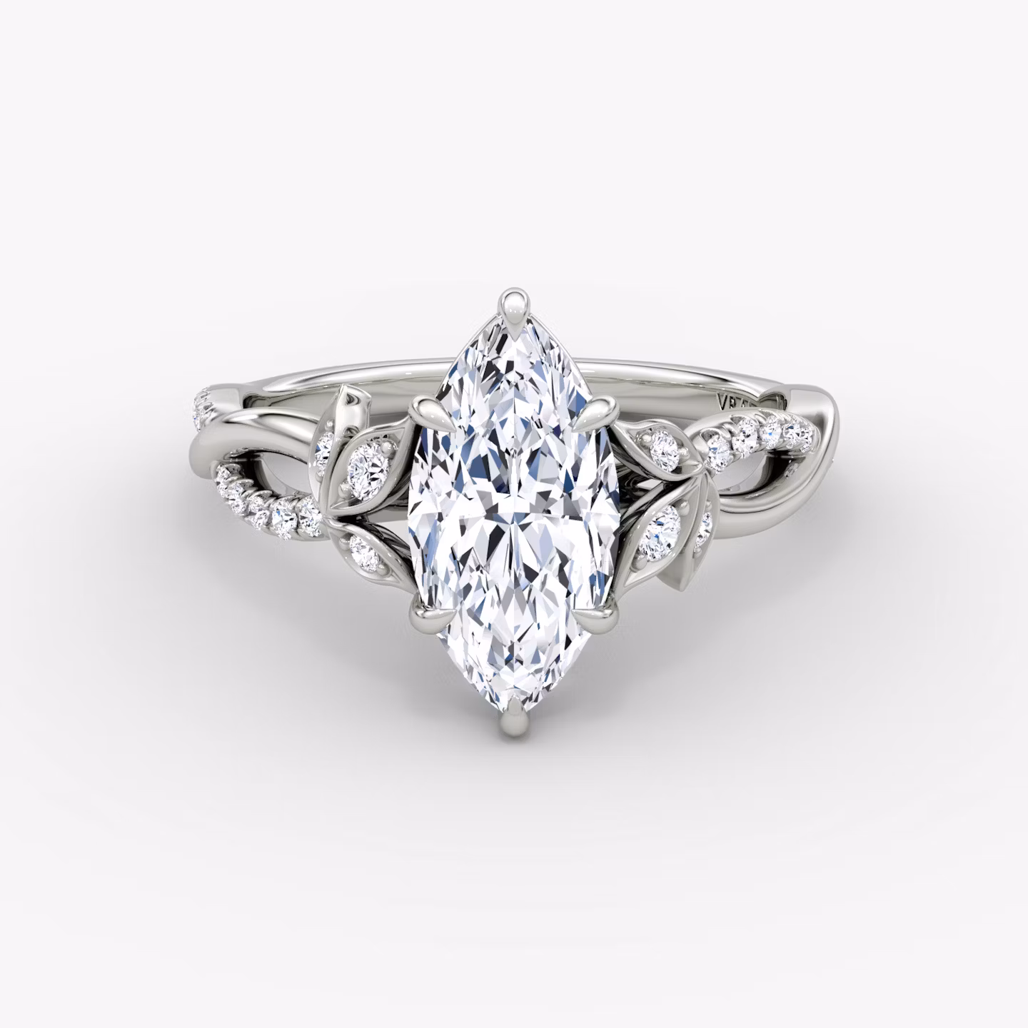 The Twisted Floral Marquise | White Gold