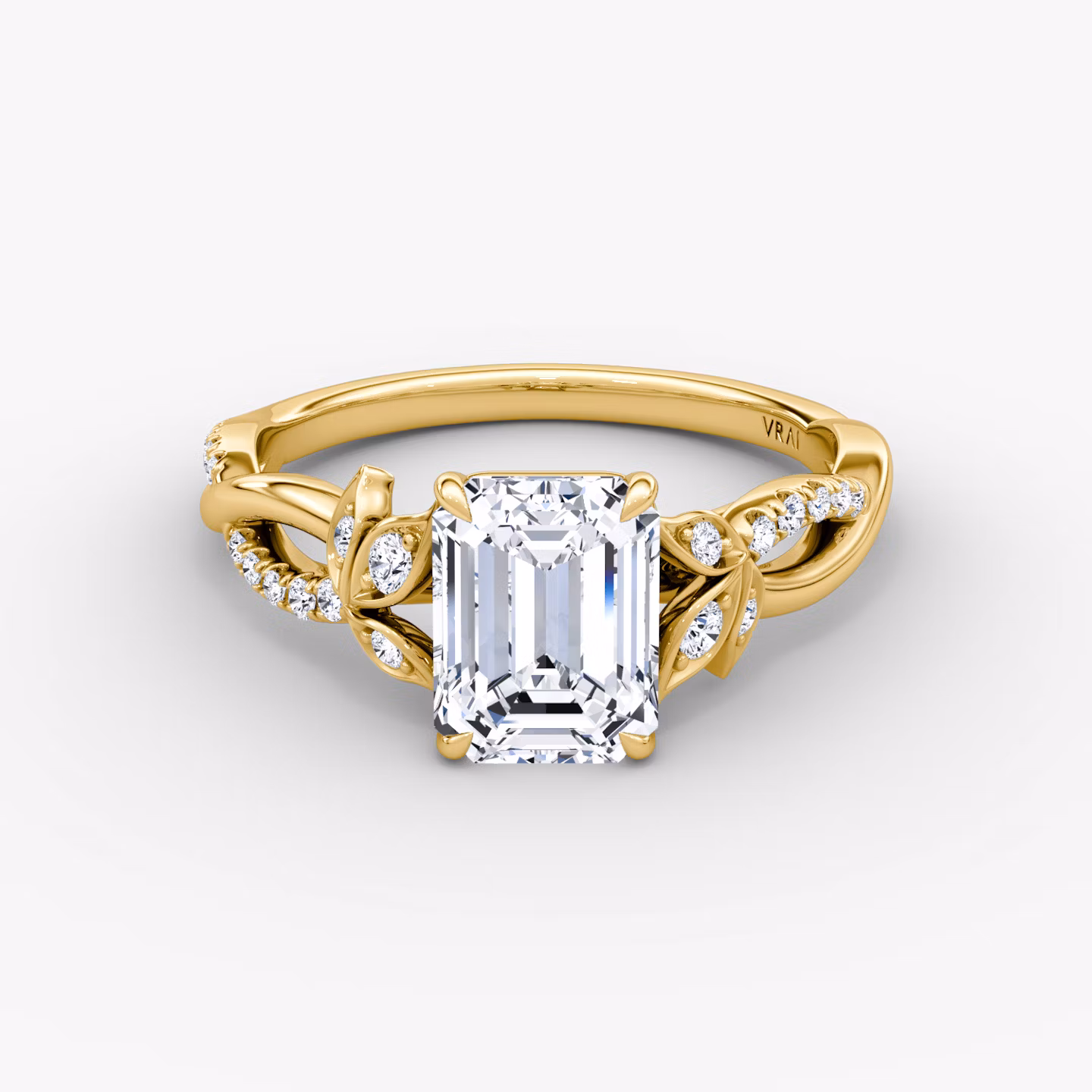 The Twisted Floral Emerald | Yellow Gold