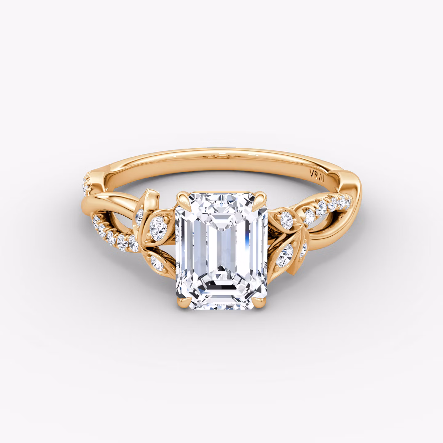 The Twisted Floral Emerald | Rose Gold