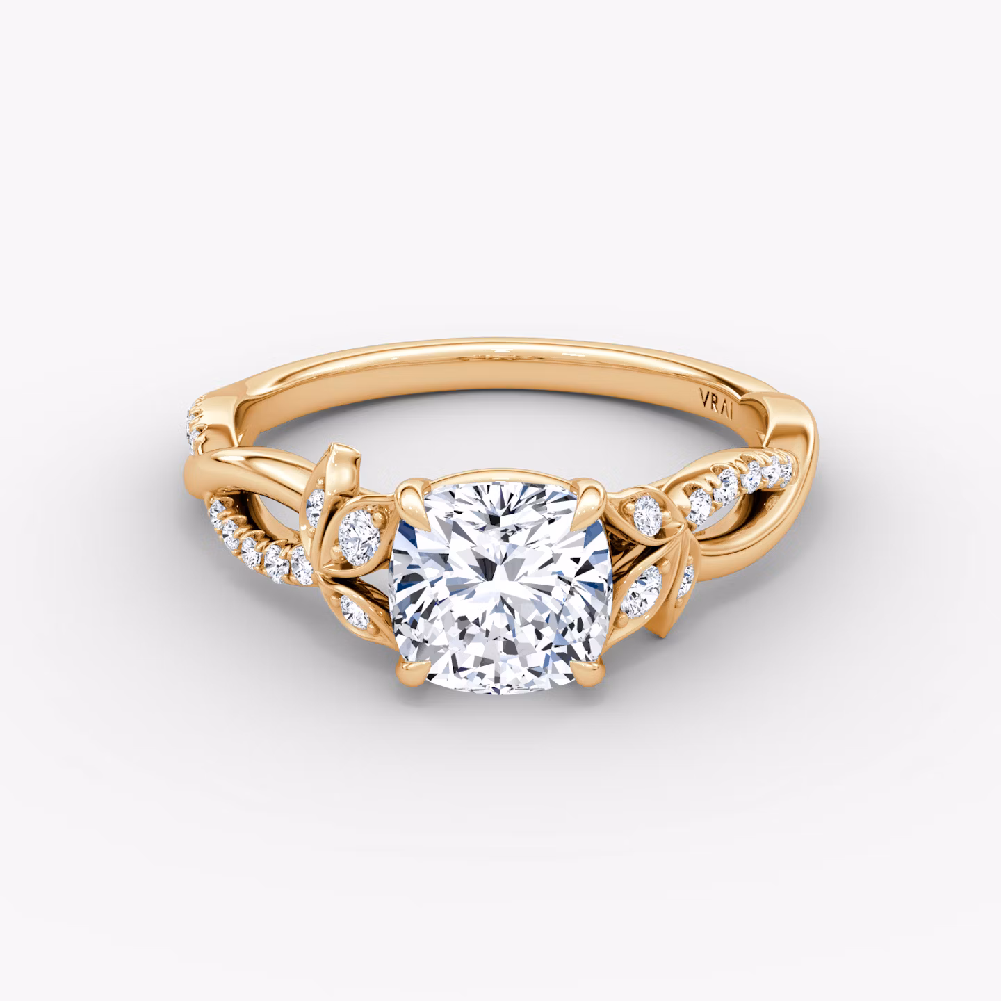 The Twisted Floral Cushion | Rose Gold