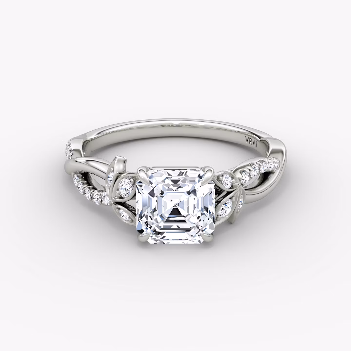 The Twisted Floral Asscher | White Gold