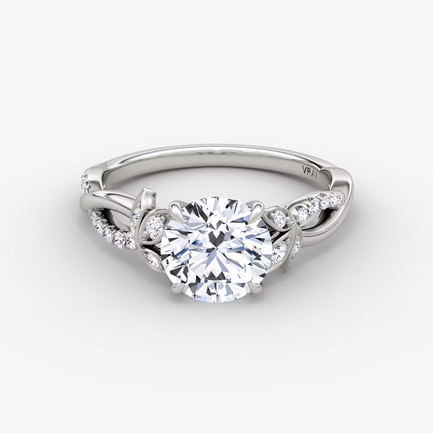 The Twisted Floral Round Brilliant | White Gold