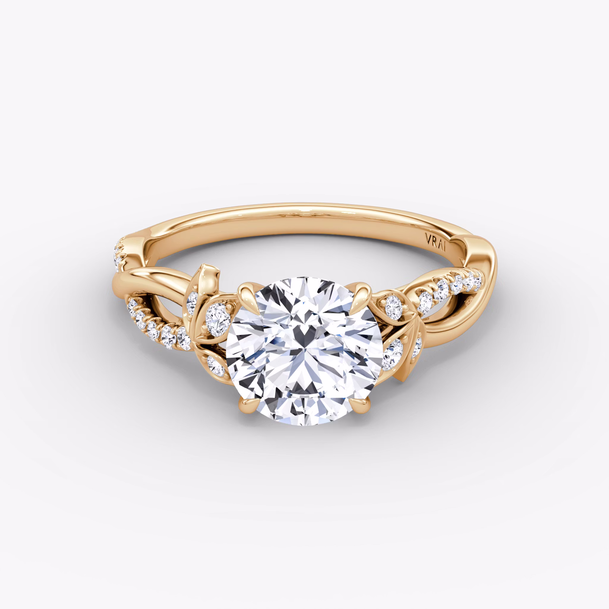 Twisted Floral Round Brilliant | Rose Gold