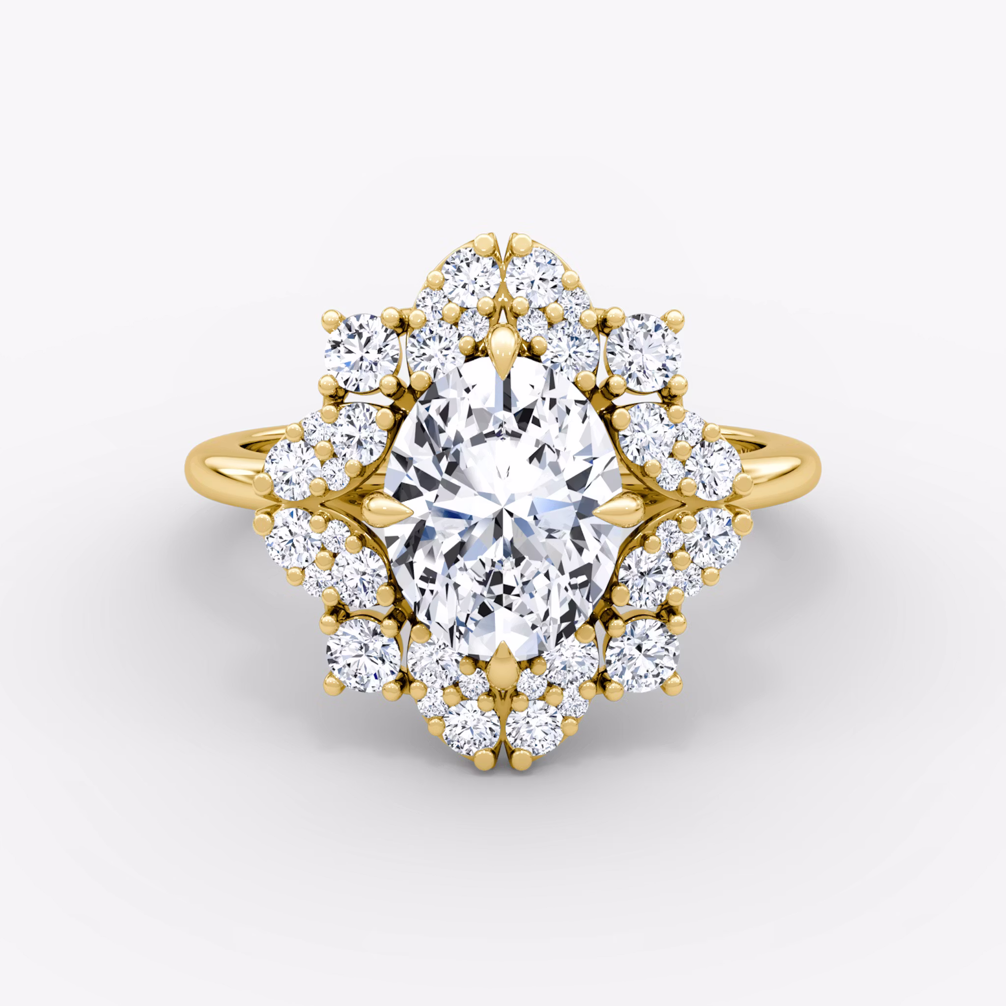 The Carnation Oval | Yellow Gold