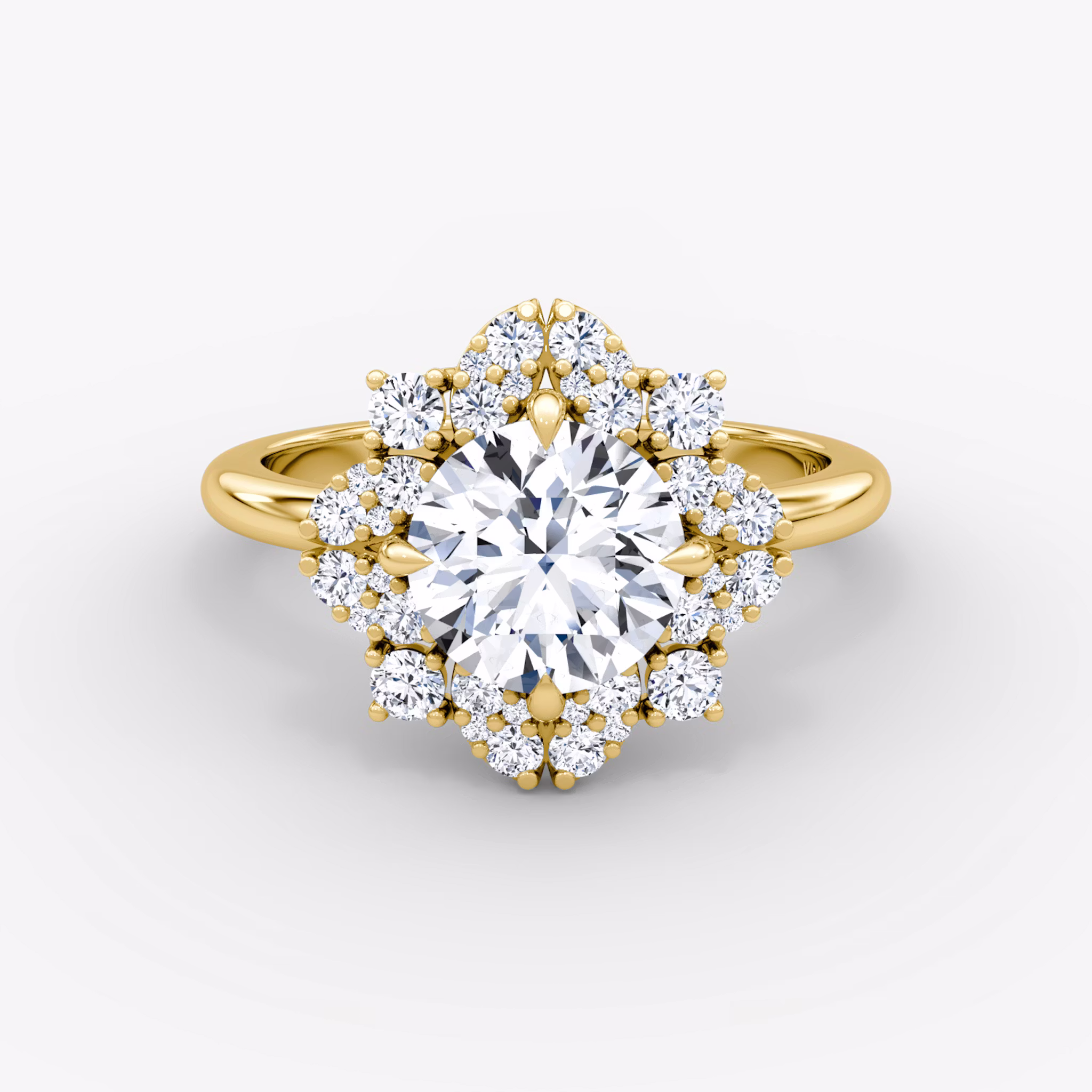 The Carnation Round Brilliant | Yellow Gold