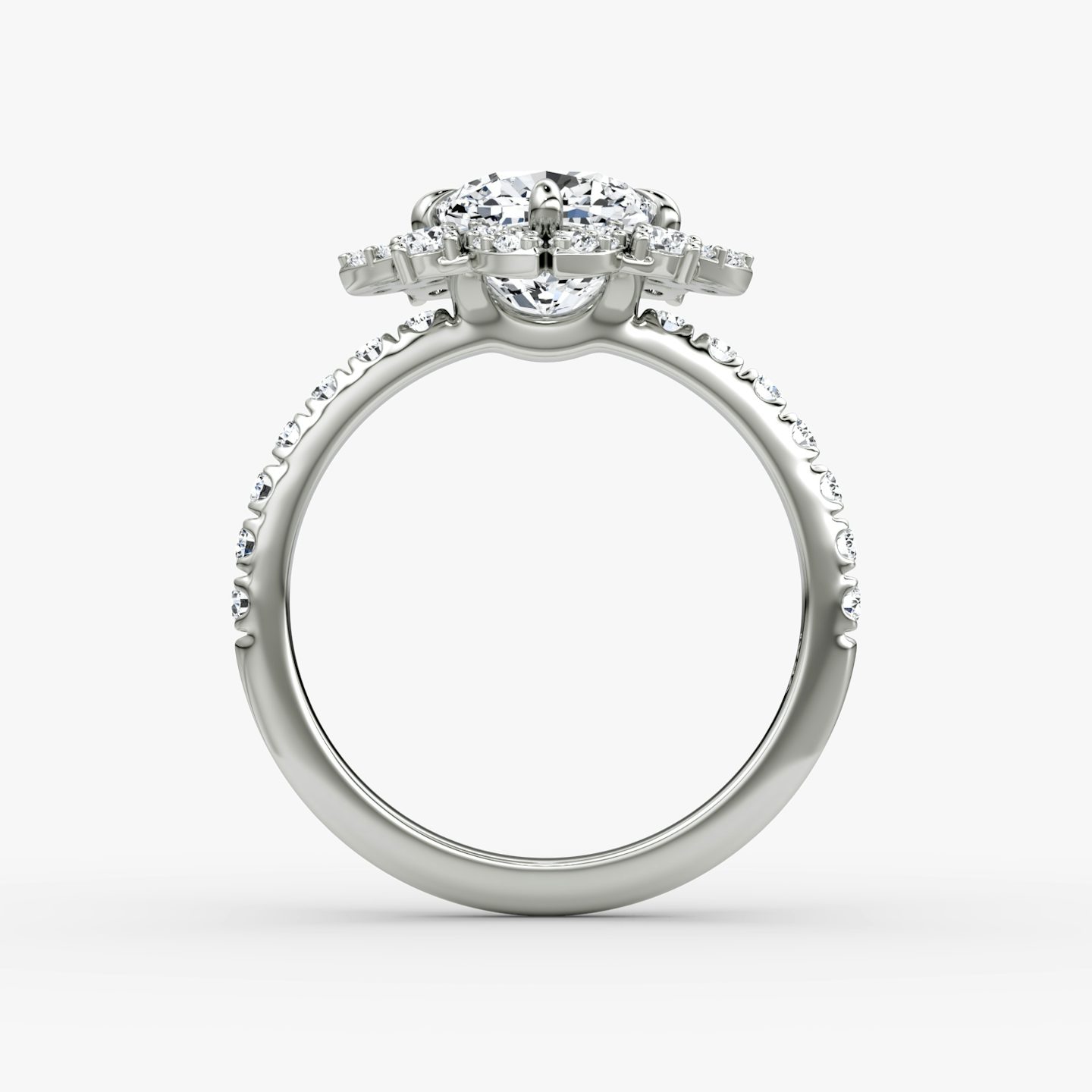 The Carnation | Cushion | 18k | White Gold | bandAccent: Pavé | diamondOrientation: vertical | caratWeight: other