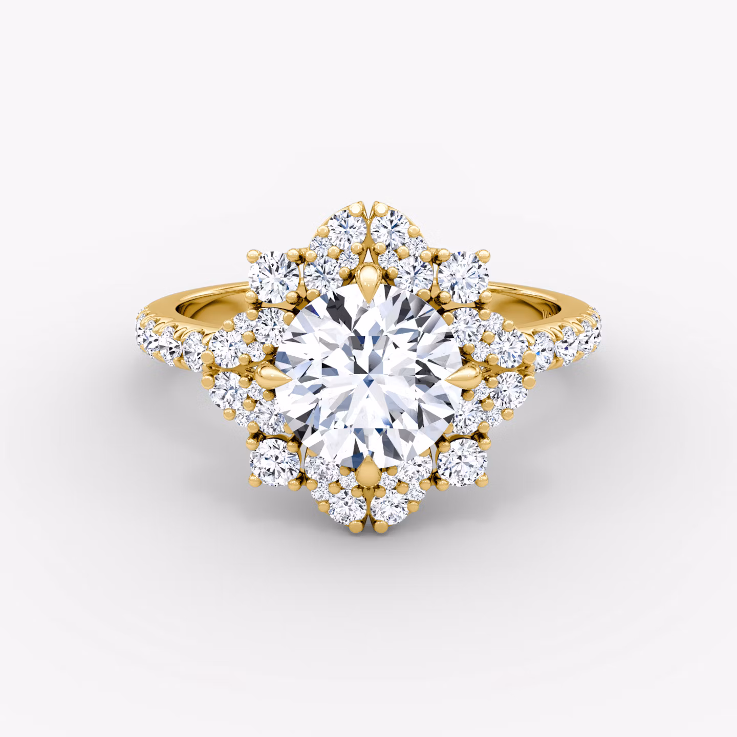 The Carnation Round Brilliant | Yellow Gold