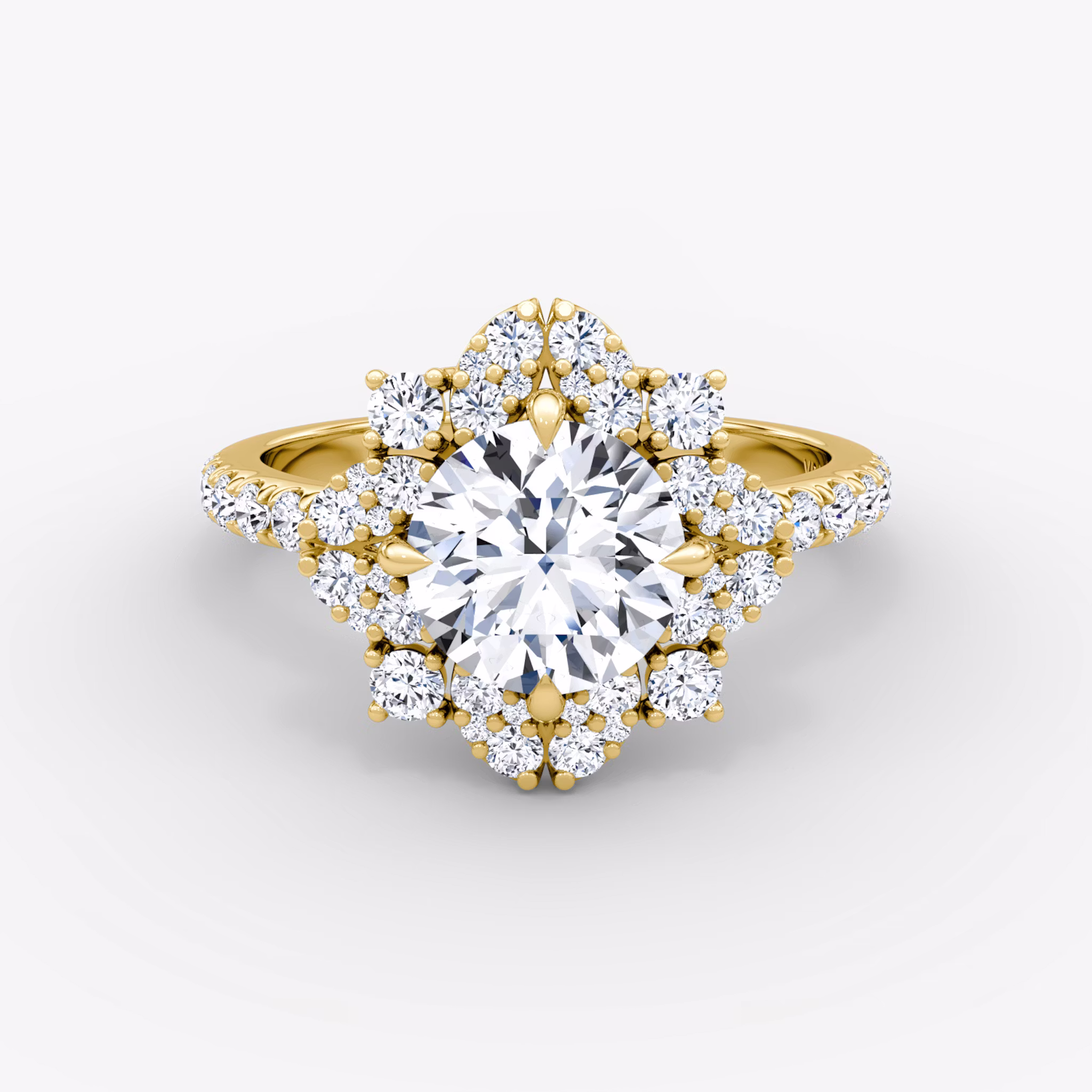 Carnation Round Brilliant | Yellow Gold