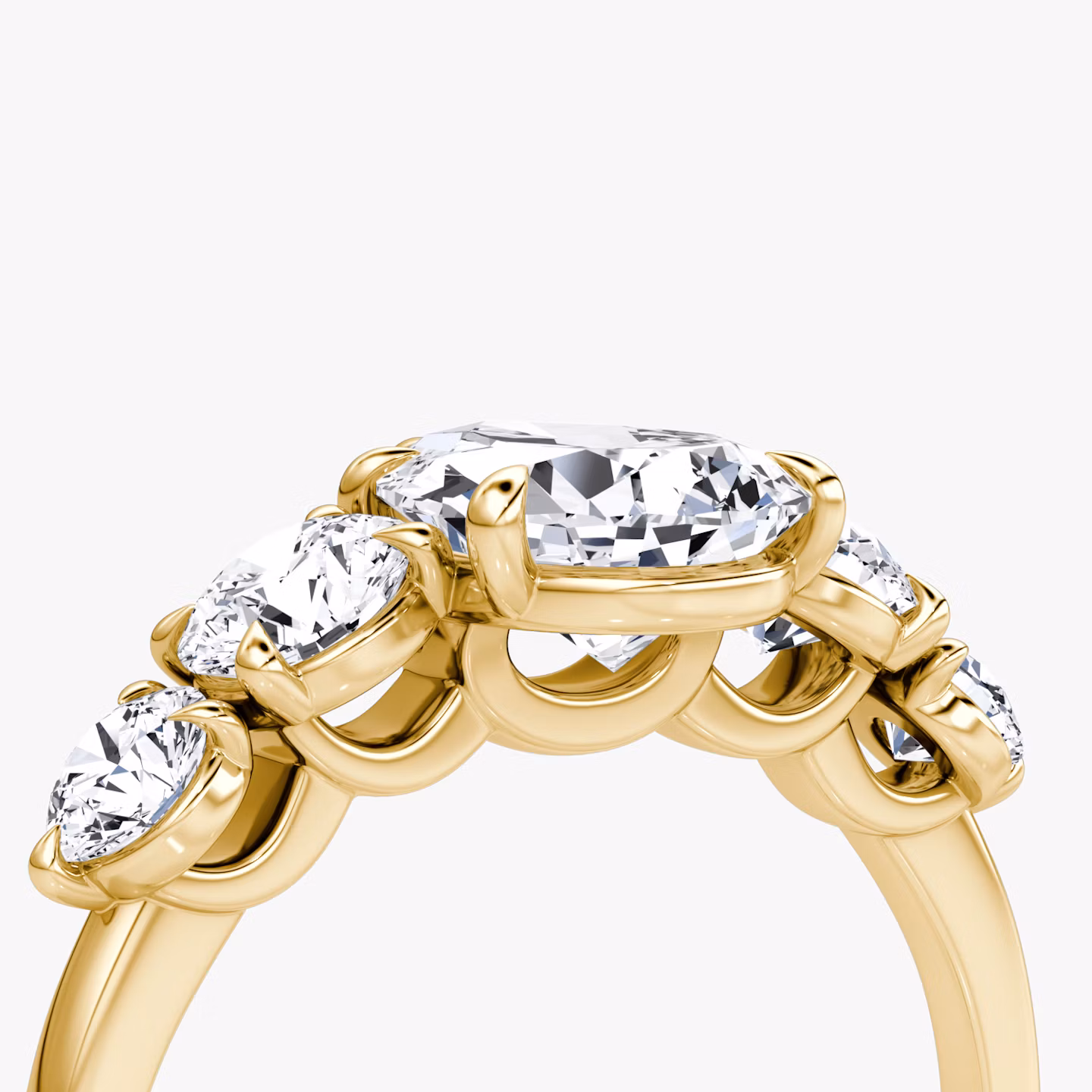 Signature Five Stone | Tropfen | 18k | Gelbgold | bandAccent: Ohne Pavé-Besatz | diamondOrientation: vertical | caratWeight: other