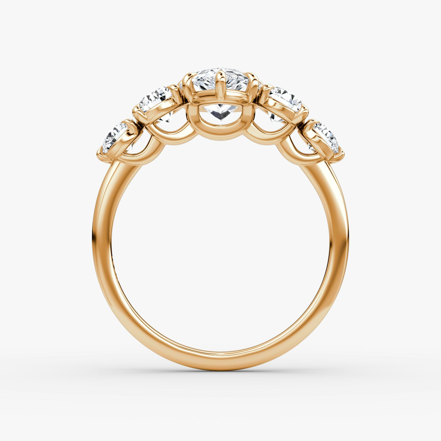 undefined | Poire | 14k | Or rose | bandAccent: Simple | diamondOrientation: vertical | caratWeight: other