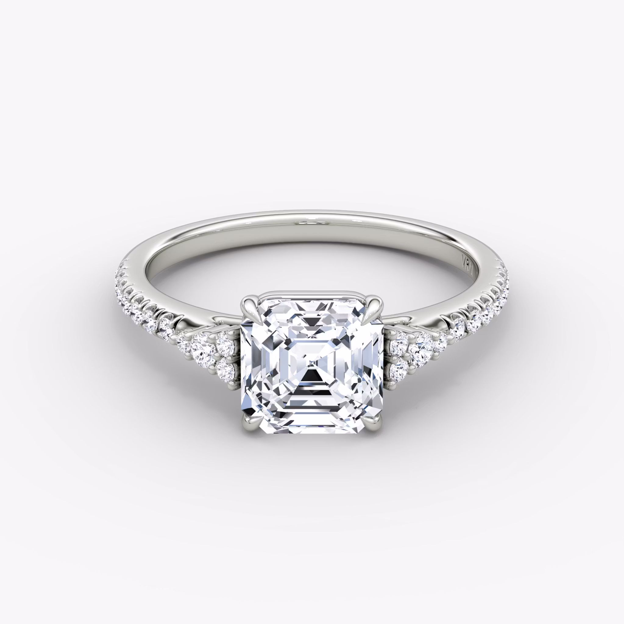 The Side Cluster Cathedral Asscher | Platinum