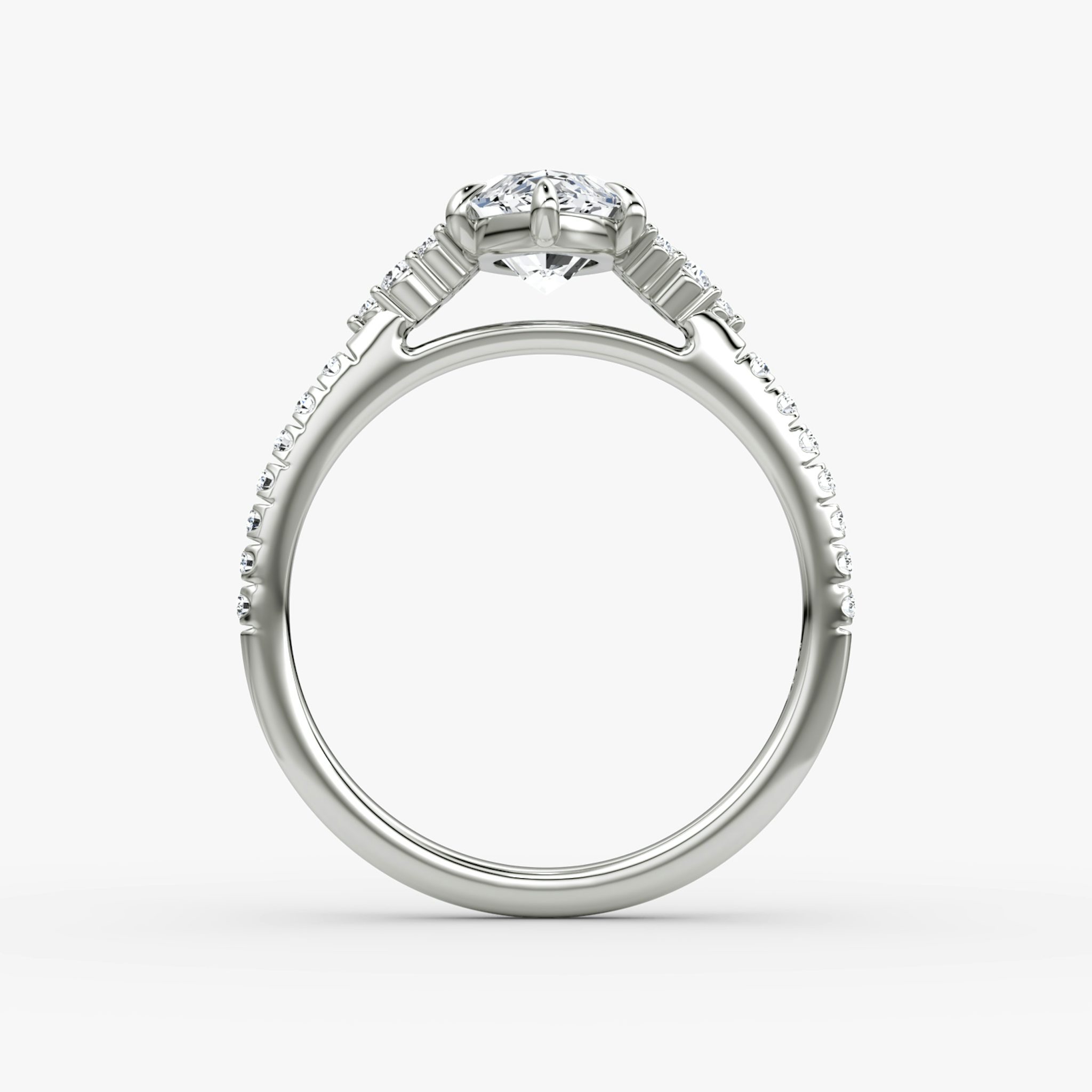 Side Cluster Cathedral | Marquise | Platin | bandAccent: Mit Pavé-Besatz | diamondOrientation: vertical | caratWeight: other