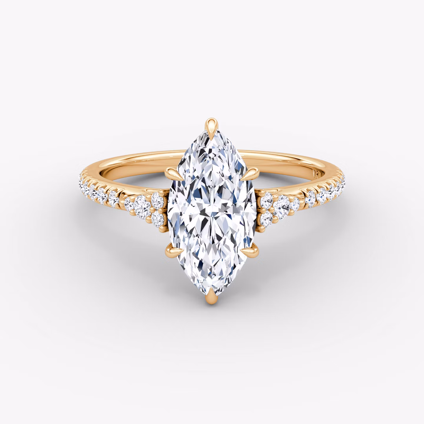 The Side Cluster Cathedral Marquise | Rose Gold