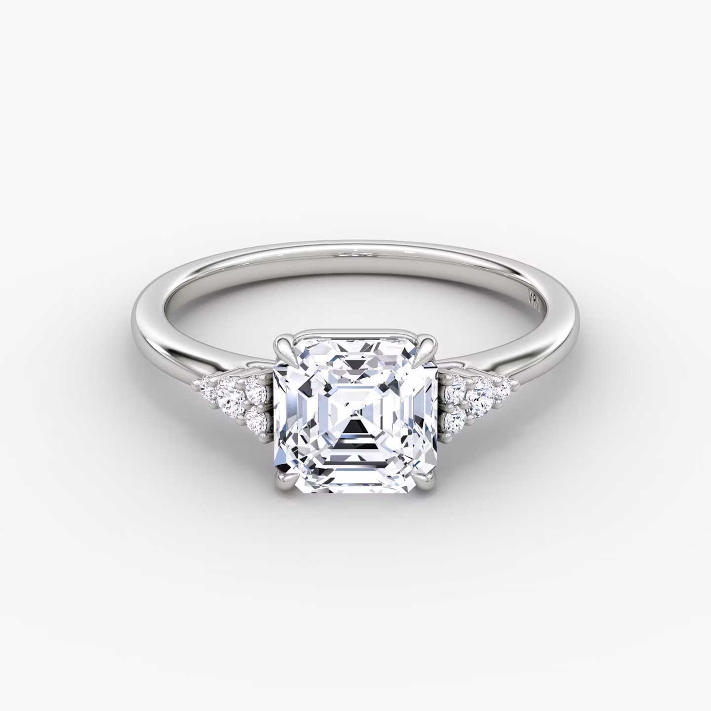 The Side Cluster Cathedral Asscher | Platinum