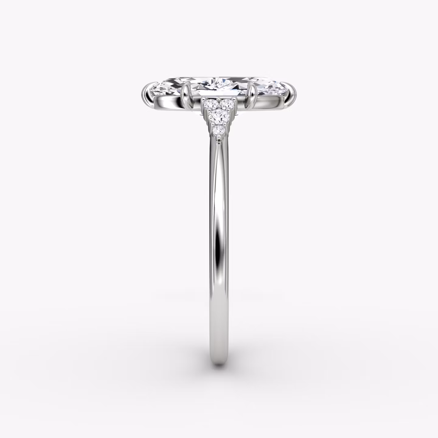 Side Cluster Cathedral | Marquise | Platin | bandAccent: Ohne Pavé-Besatz | diamondOrientation: vertical | caratWeight: other