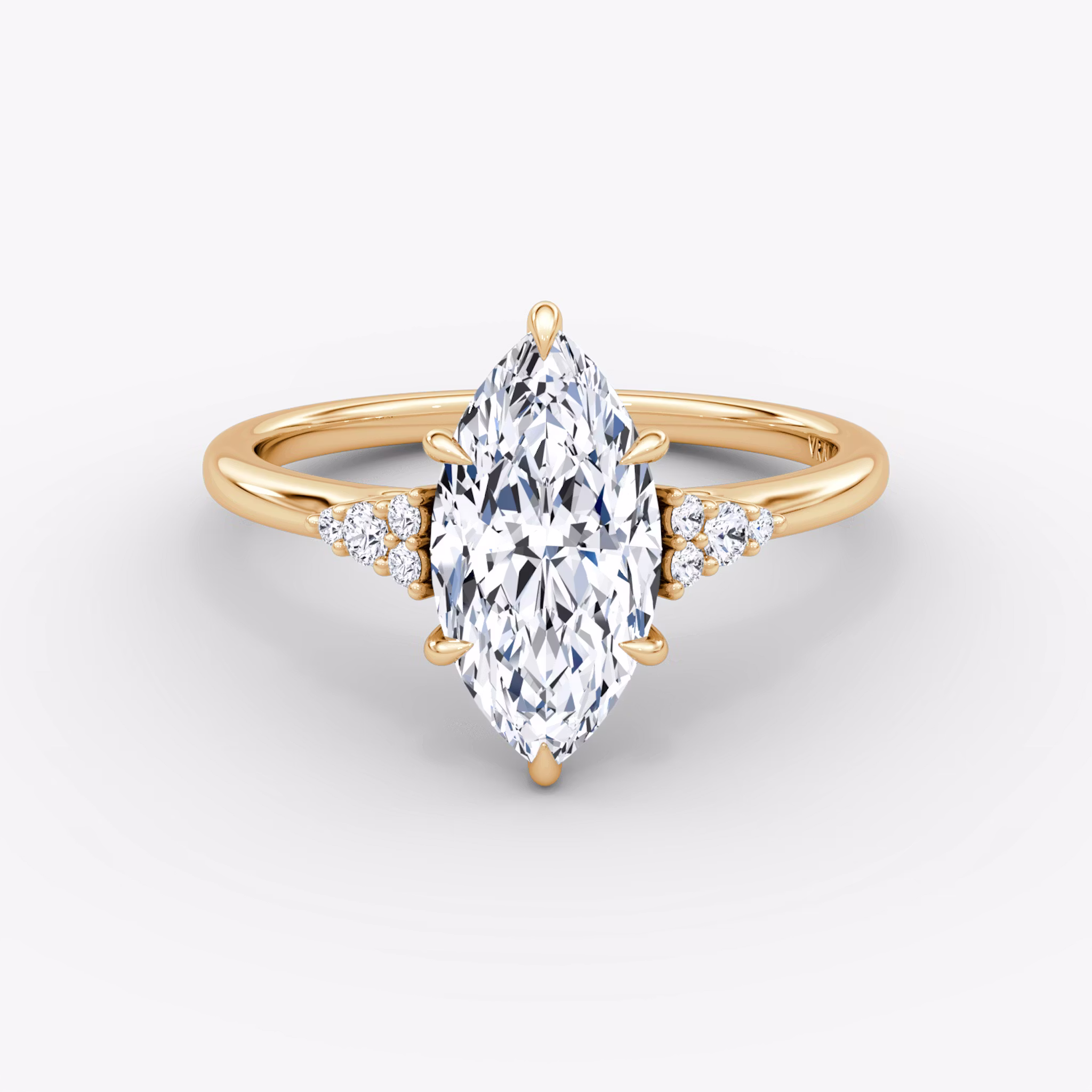 The Side Cluster Cathedral Marquise | Rose Gold