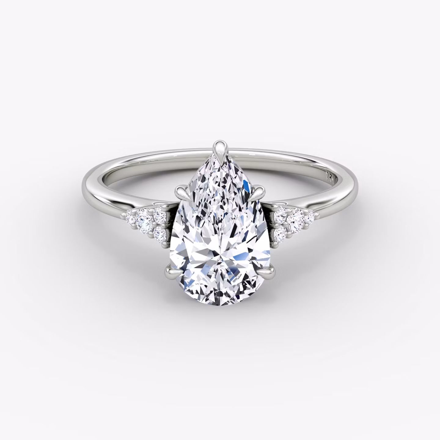 The Side Cluster Cathedral Pear | Platinum