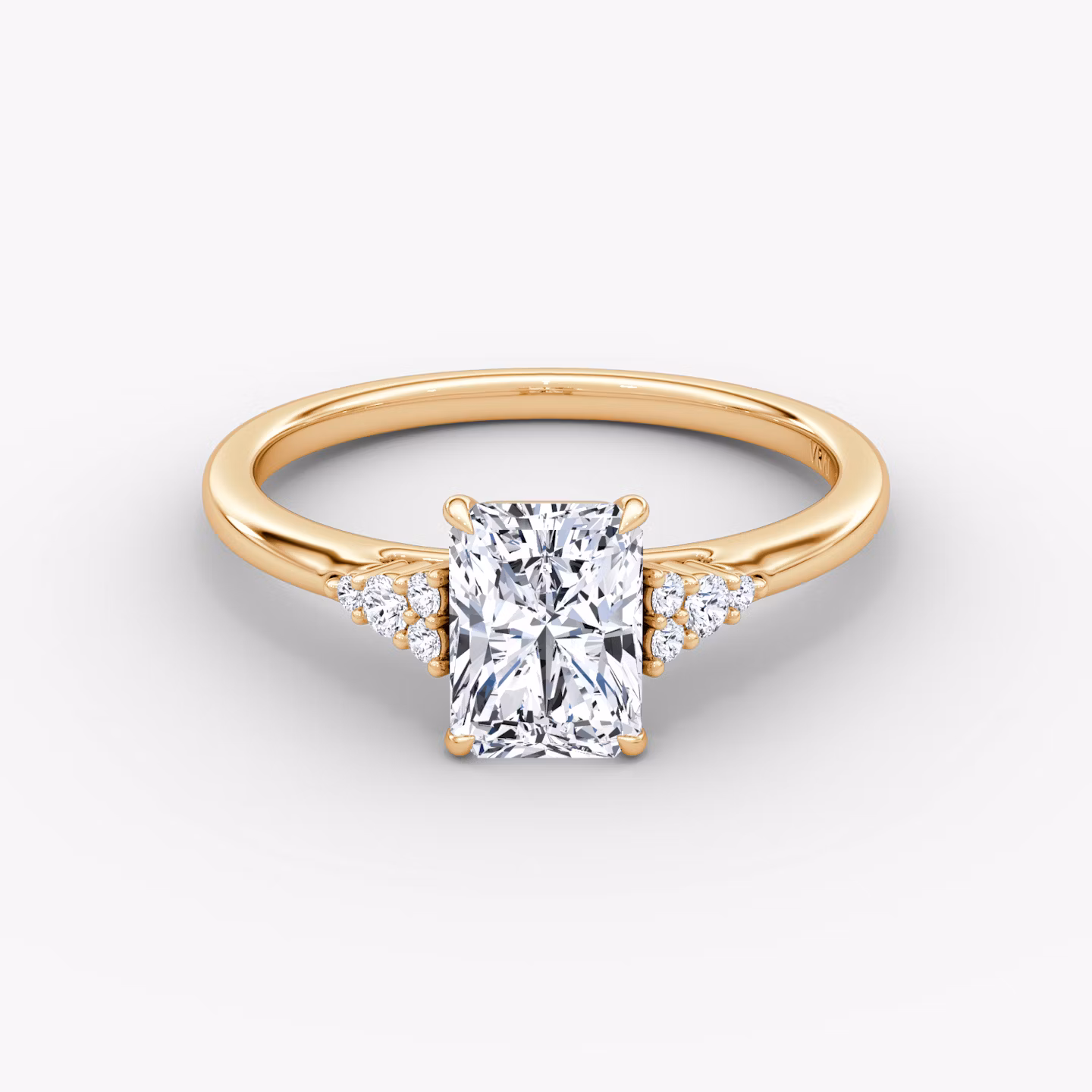 The Side Cluster Cathedral Radiant | Rose Gold
