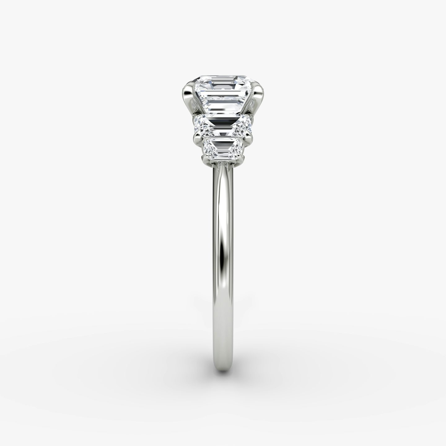 The Statement Five Stone | Asscher | Platinum | bandAccent: Plain | diamondOrientation: vertical | caratWeight: other