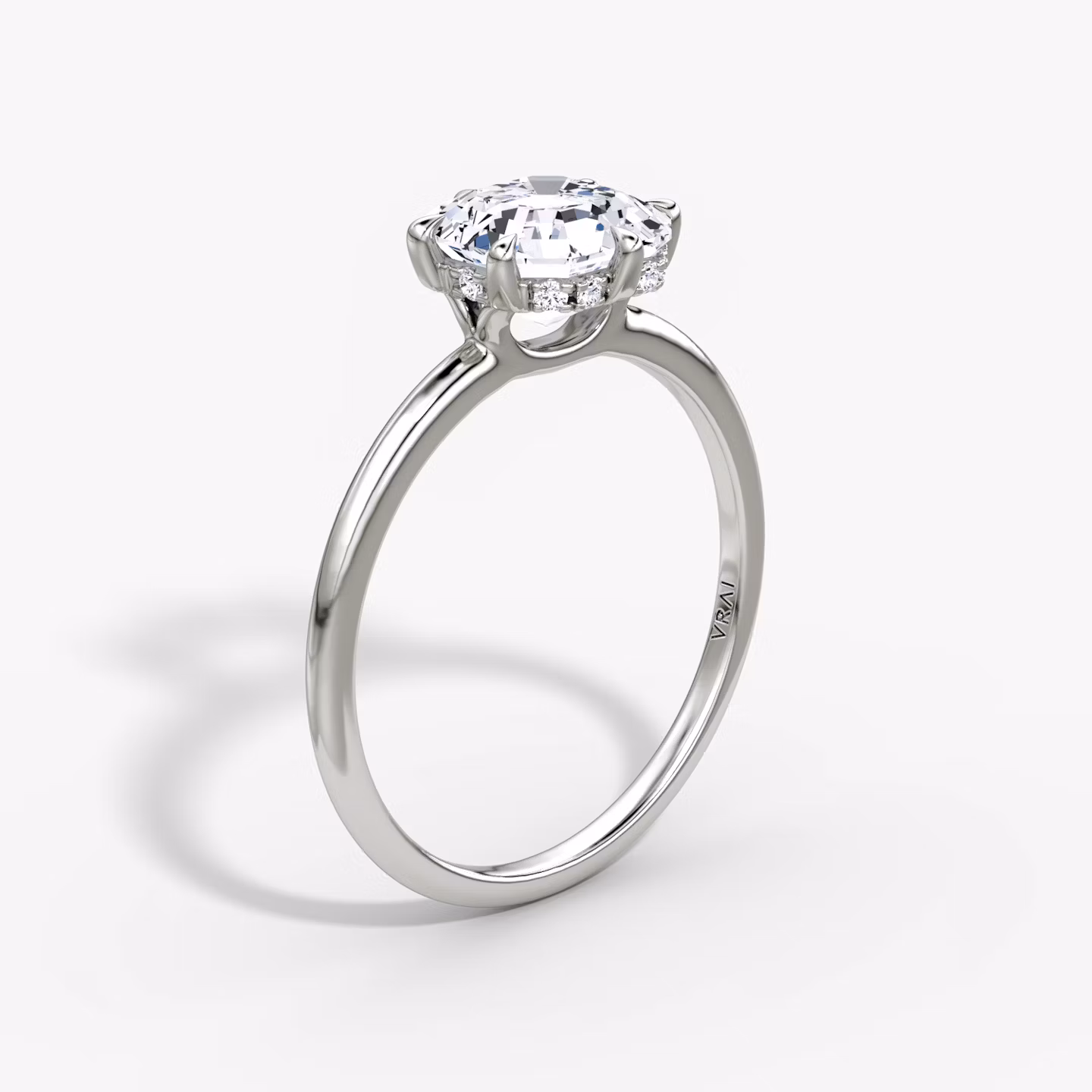The Signature 6 Prong Asscher | Platinum