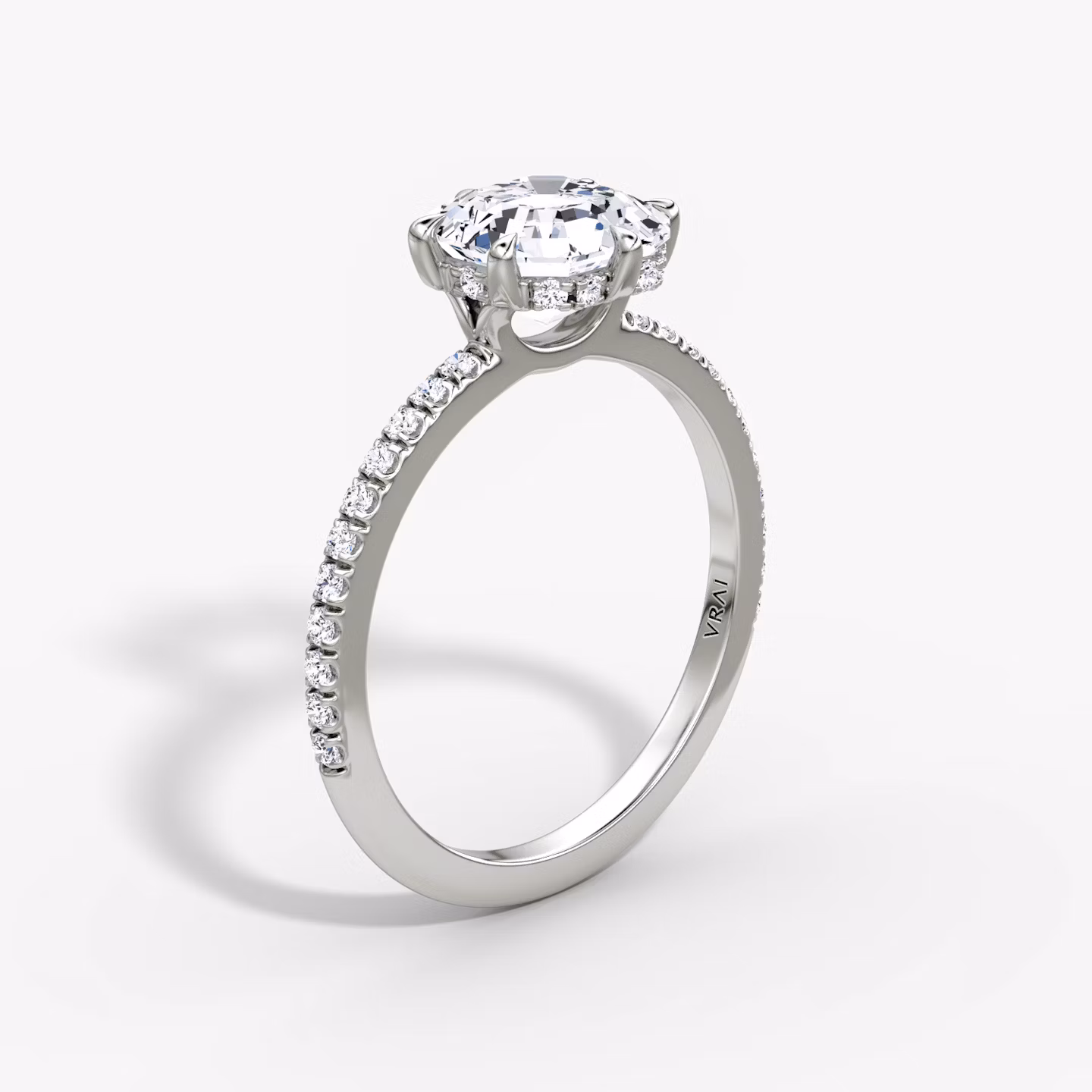 The Signature 6 Prong Asscher | White Gold