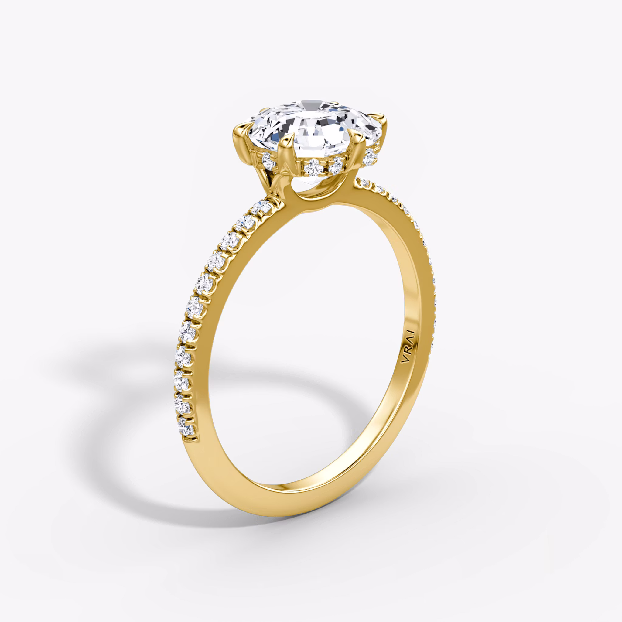 Signature 6 Prong Asscher | Yellow Gold