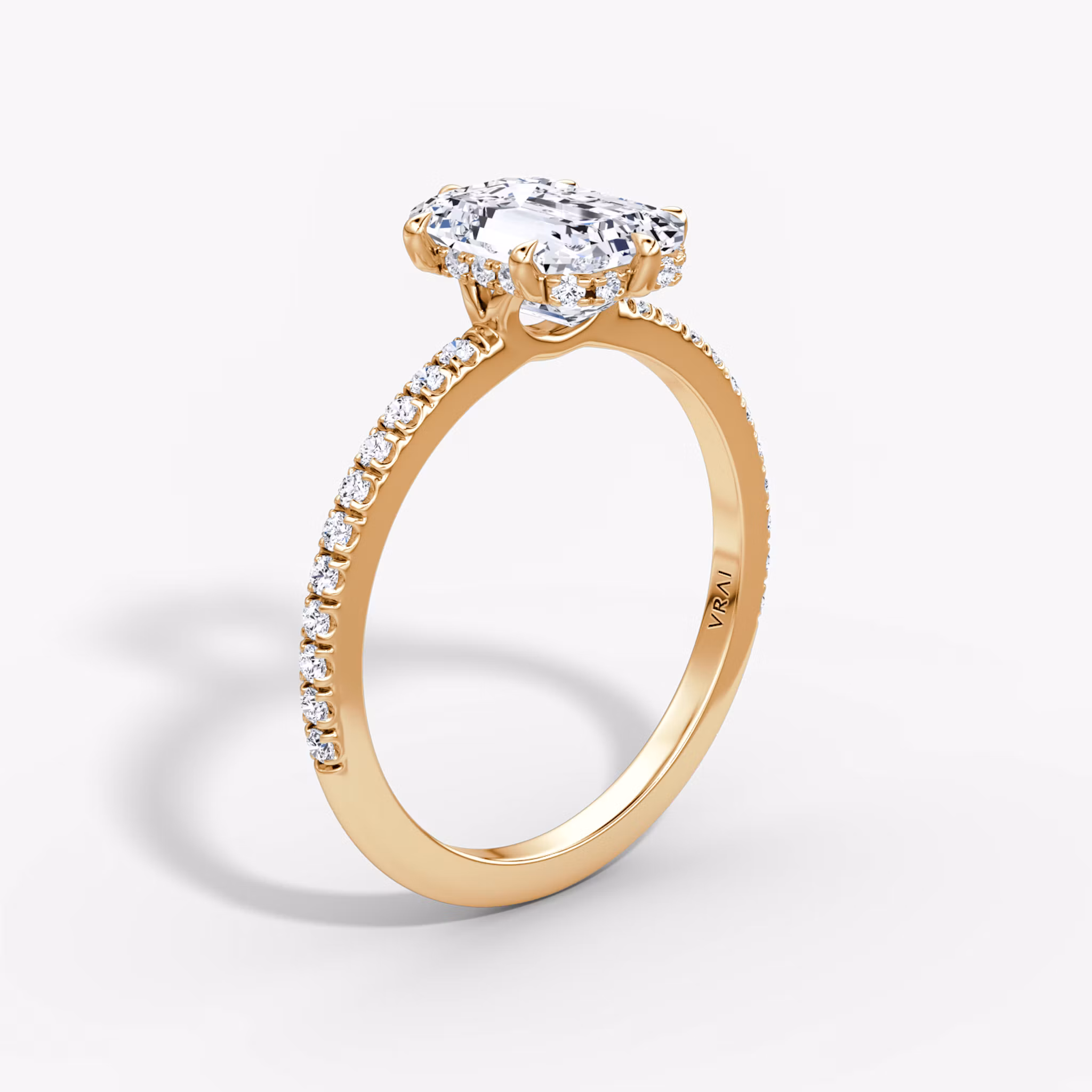 Signature 6 Prong Emerald | Rose Gold