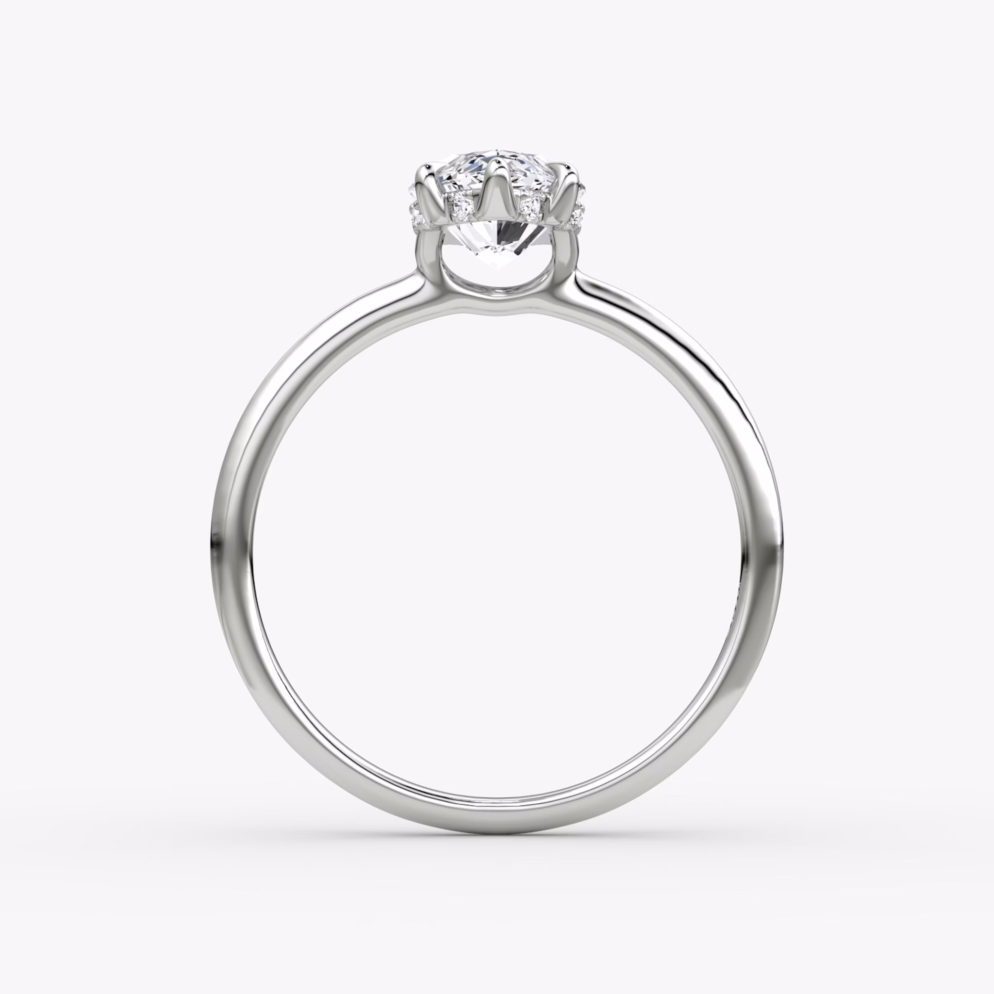 The Signature 6 Prong | Marquise | 18k | White Gold | bandAccent: Plain | bandWidth: standard | hiddenHalo: yes | diamondOrientation: vertical | caratWeight: other