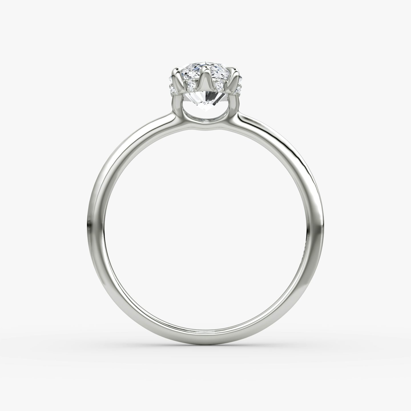 The Signature 6 Prong | Marquise | Platinum | bandAccent: Plain | bandWidth: standard | hiddenHalo: yes | diamondOrientation: vertical | caratWeight: other