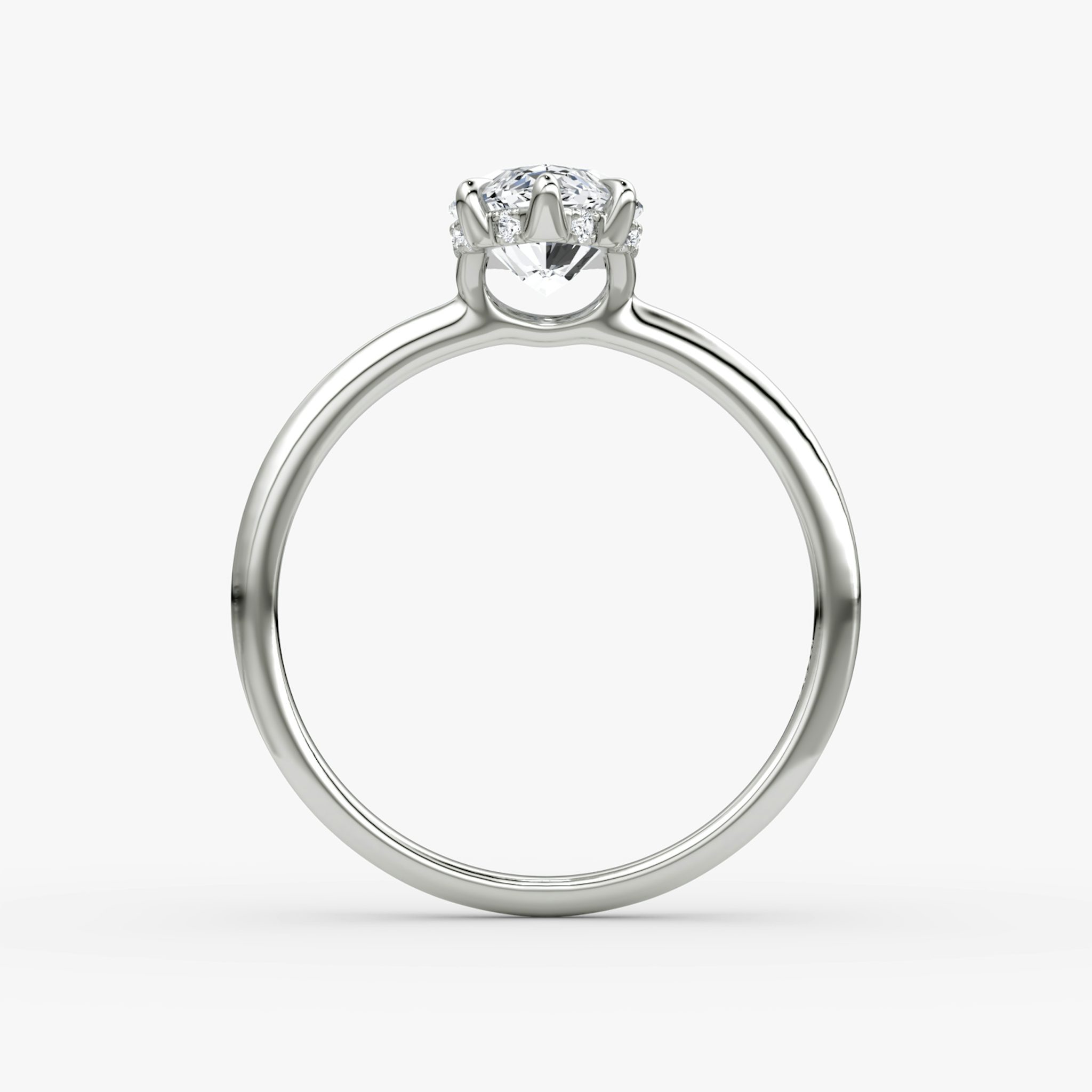 The Signature 6 Prong | Marquise | 18k | White Gold | bandAccent: Plain | bandWidth: standard | hiddenHalo: yes | diamondOrientation: vertical | caratWeight: other