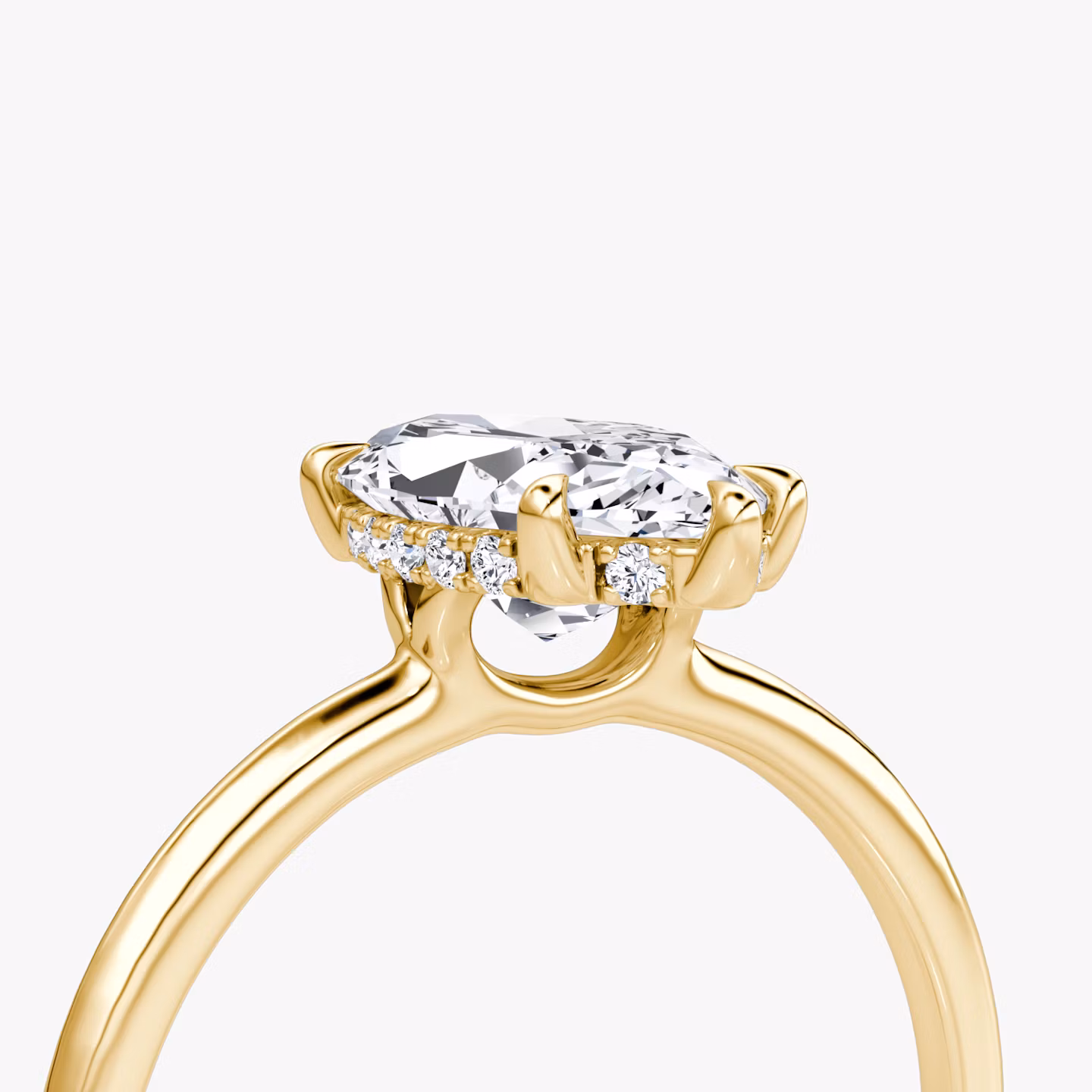 The Signature 6 Prong | Marquise | 18k | Yellow Gold | bandAccent: Plain | bandWidth: standard | hiddenHalo: yes | diamondOrientation: vertical | caratWeight: other