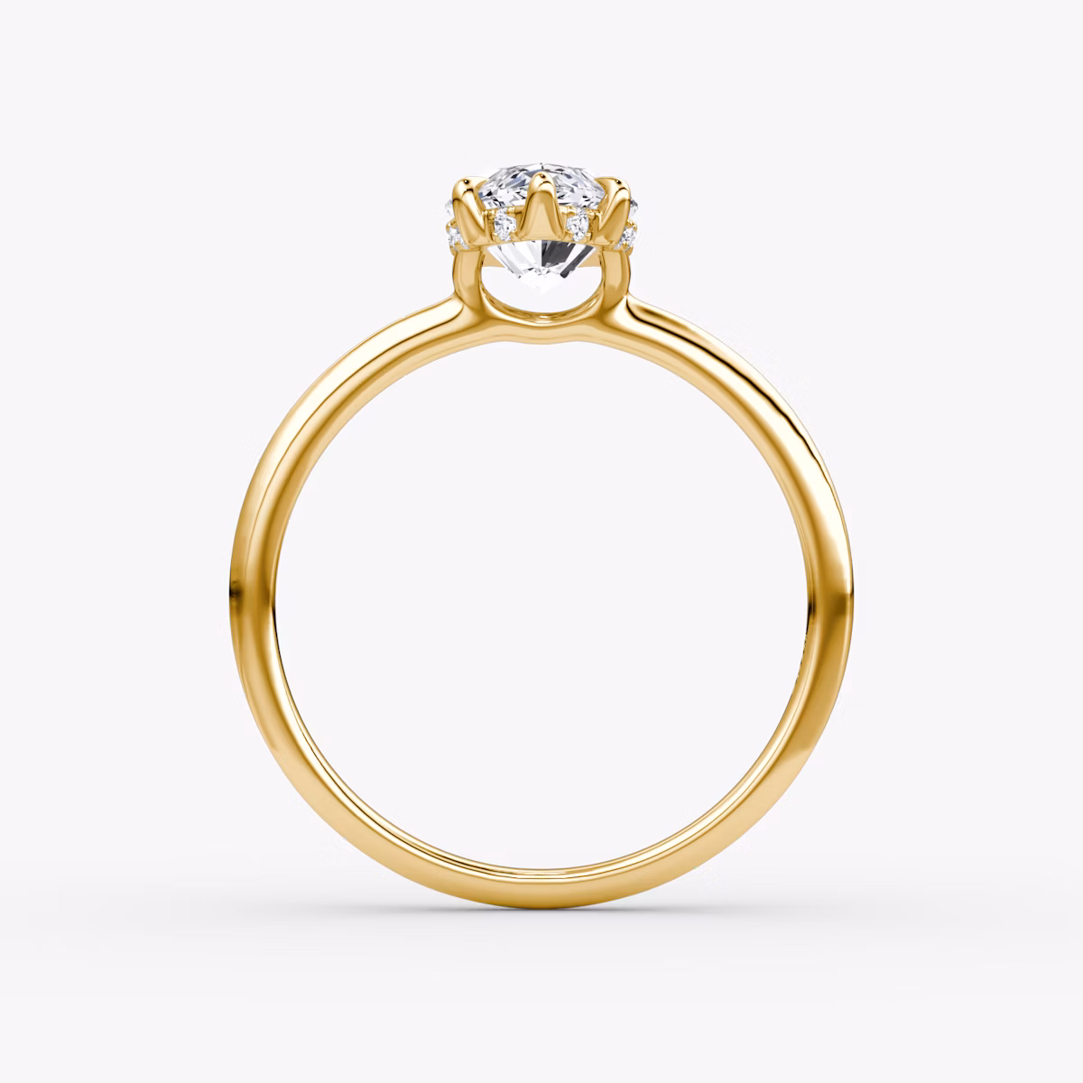 The Signature 6 Prong | Marquise | 18k | Yellow Gold | bandAccent: Plain | bandWidth: standard | hiddenHalo: yes | diamondOrientation: vertical | caratWeight: other
